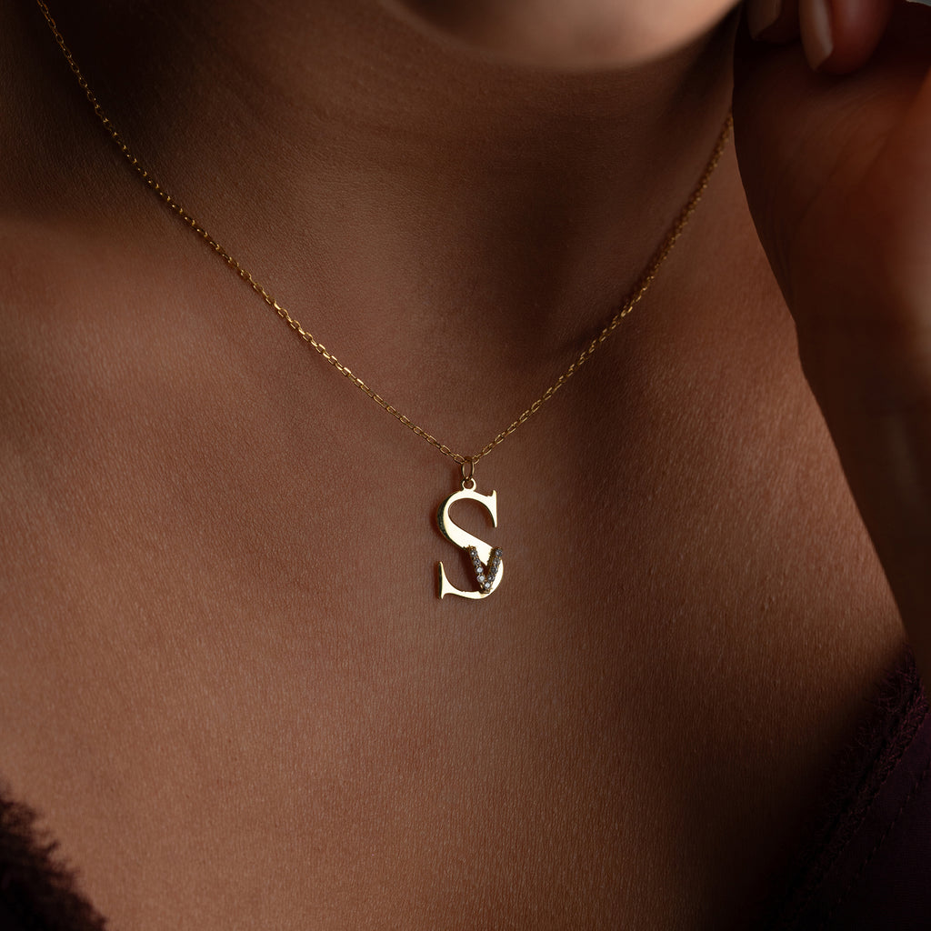 INITIALER KOMBO HALSBAND | 925 SILVER