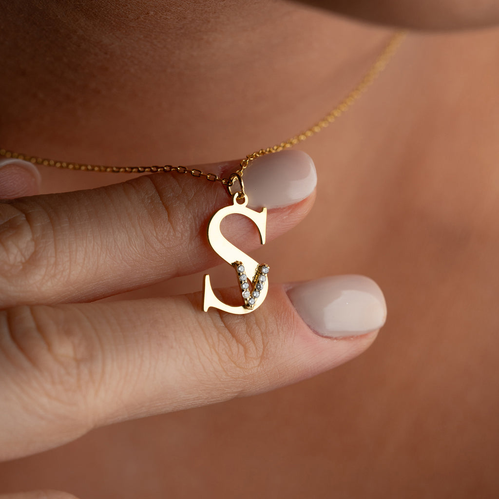 INITIALER KOMBO HALSBAND | 925 SILVER