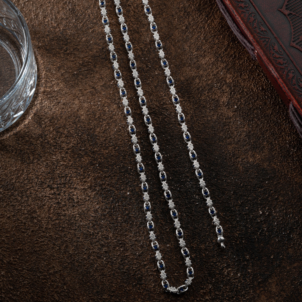 ANKER BLÅ DIAMANT SET | 925 SILVER 