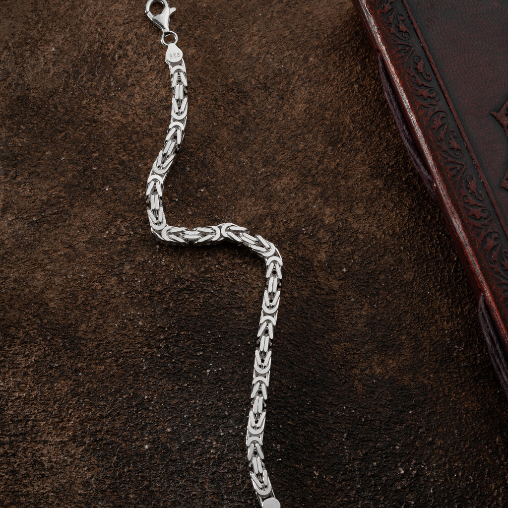 KING-ARMBAND MASSIVT KVADRATISKT 5MM | 925 SILVER