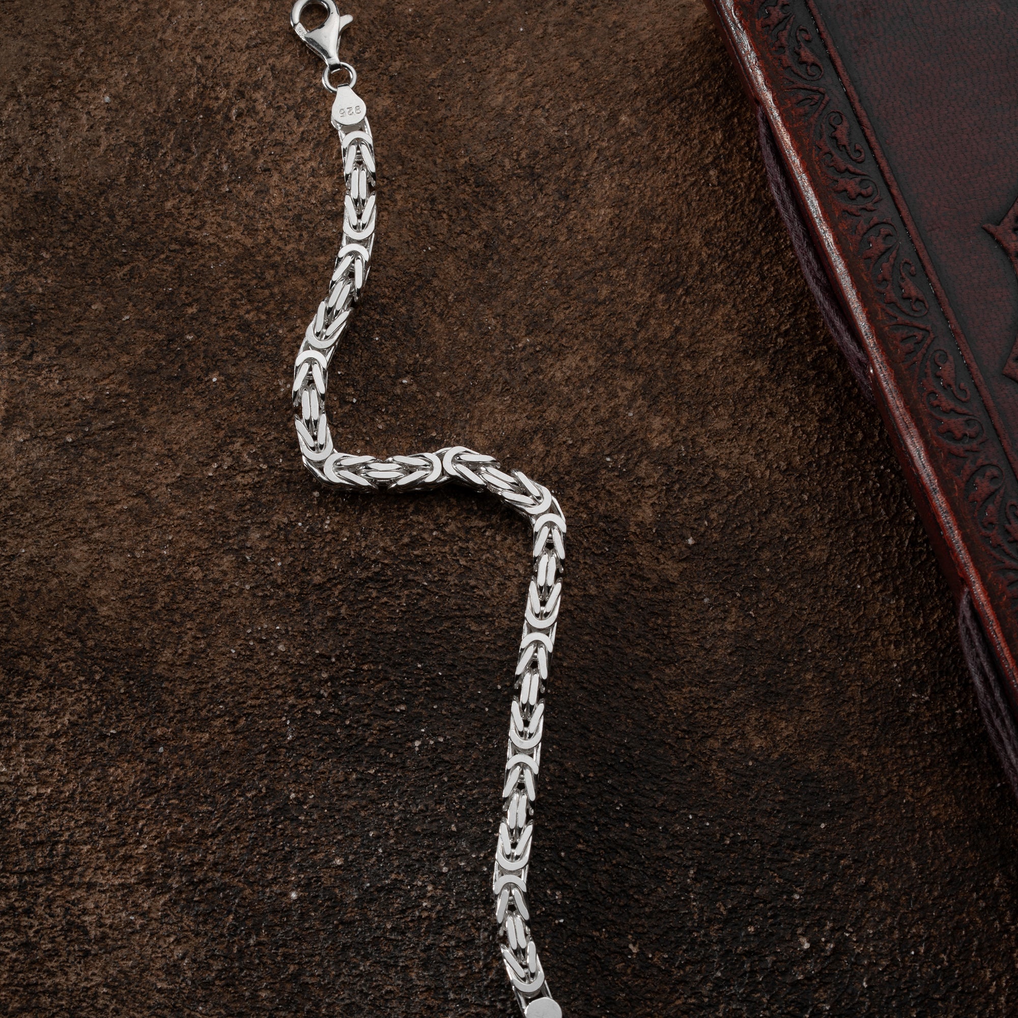 KING-ARMBAND MASSIVT KVADRATISKT 5MM | 925 SILVER