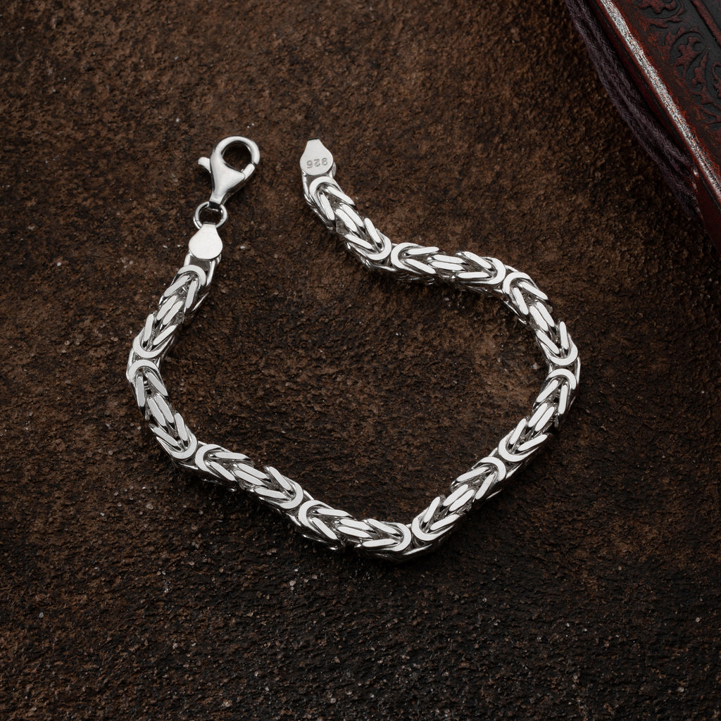 KING-ARMBAND MASSIVT KVADRATISKT 5MM | 925 SILVER