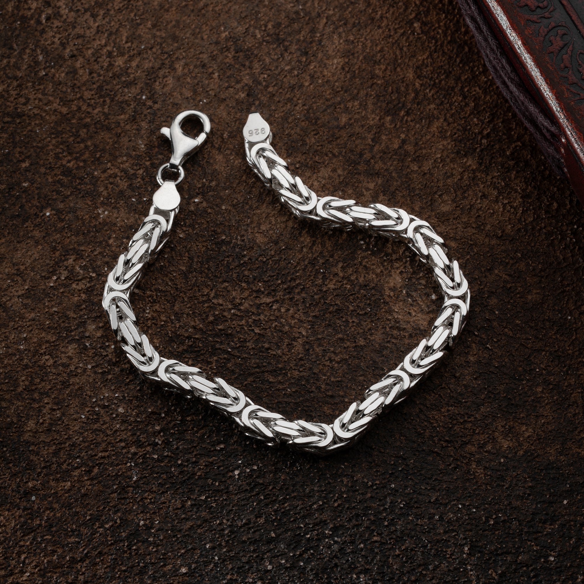 KING-ARMBAND MASSIVT KVADRATISKT 5MM | 925 SILVER