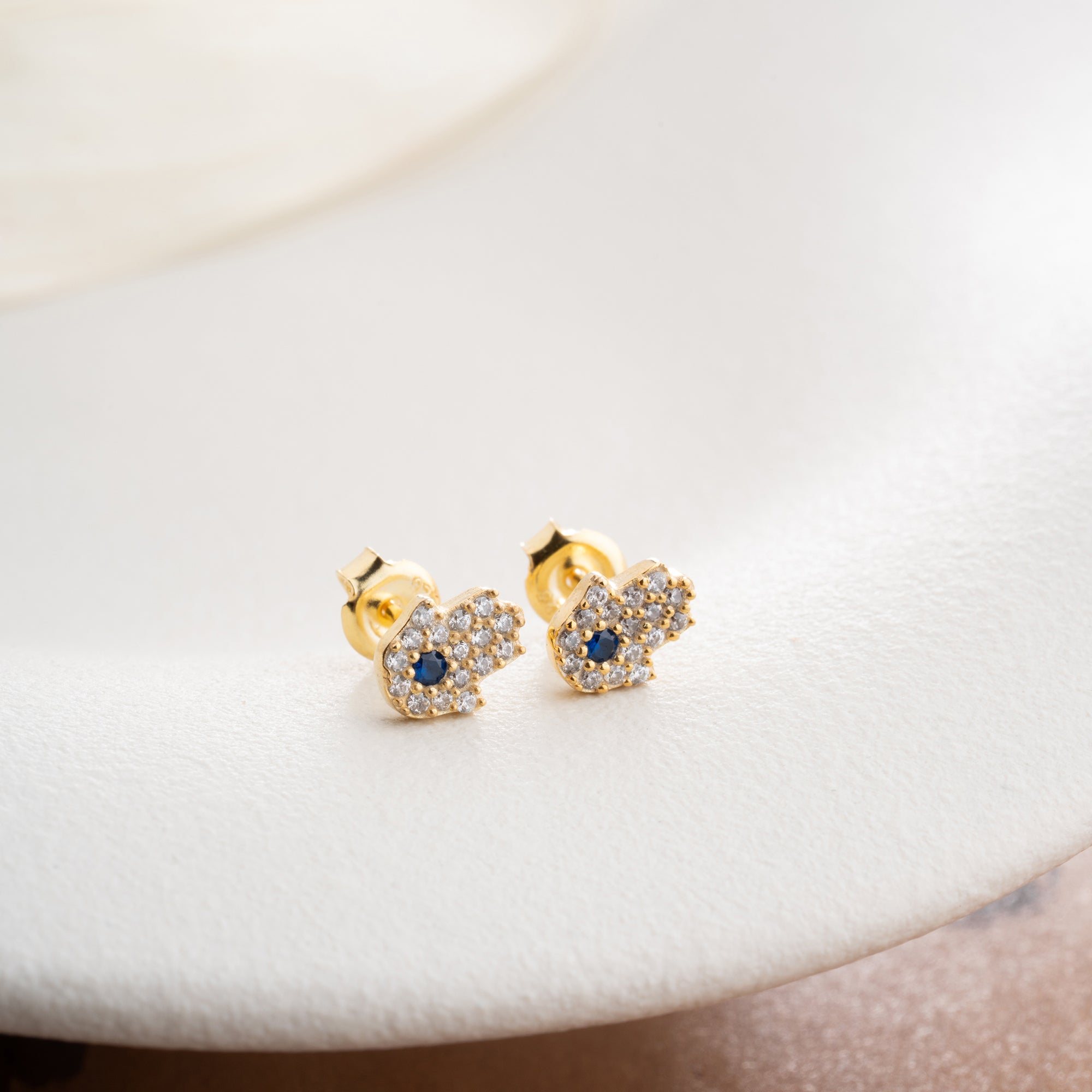 FATIMA'S HAND MINI ÖGONHÄNGNING | 925 SILVER