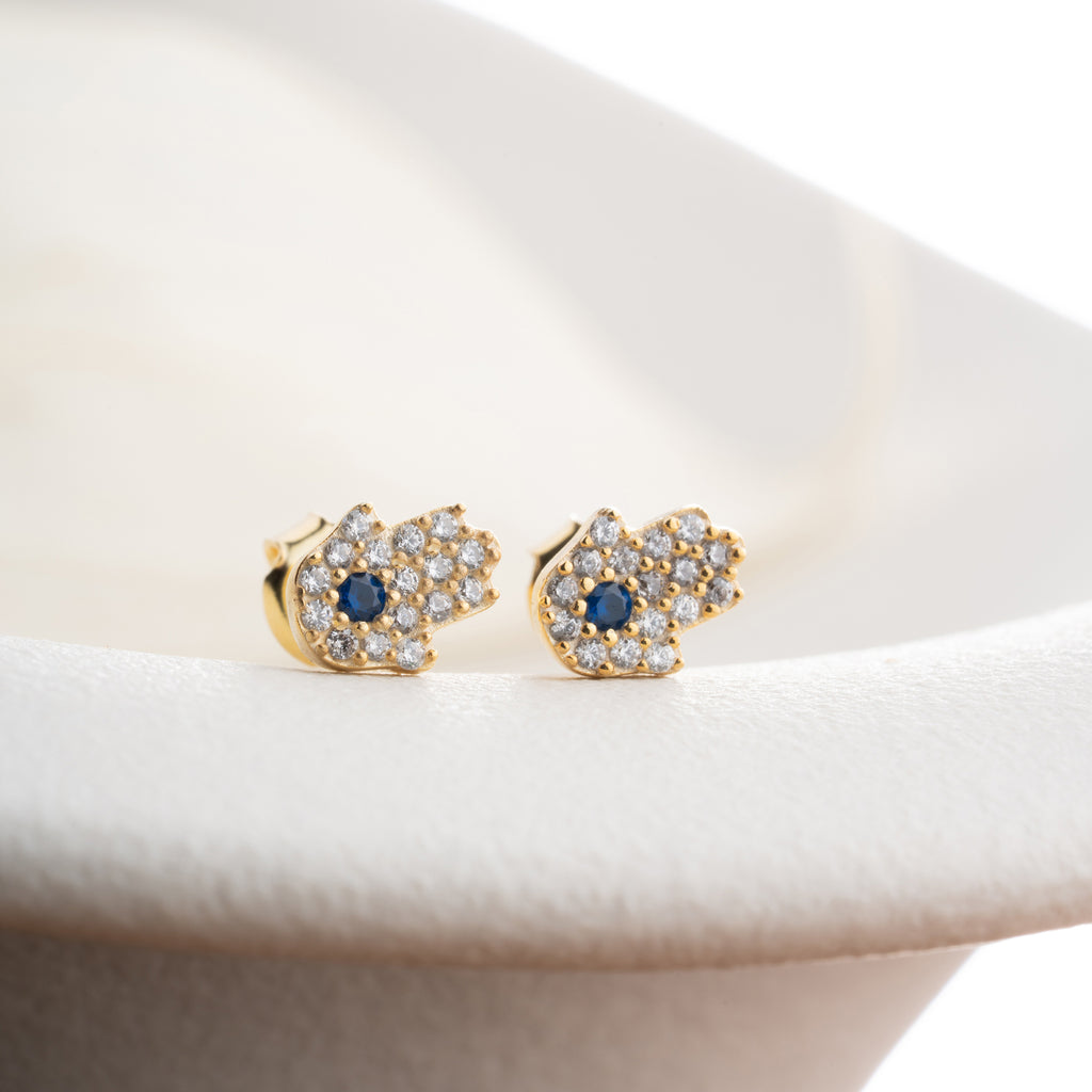 FATIMA'S HAND MINI ÖGONHÄNGNING | 925 SILVER