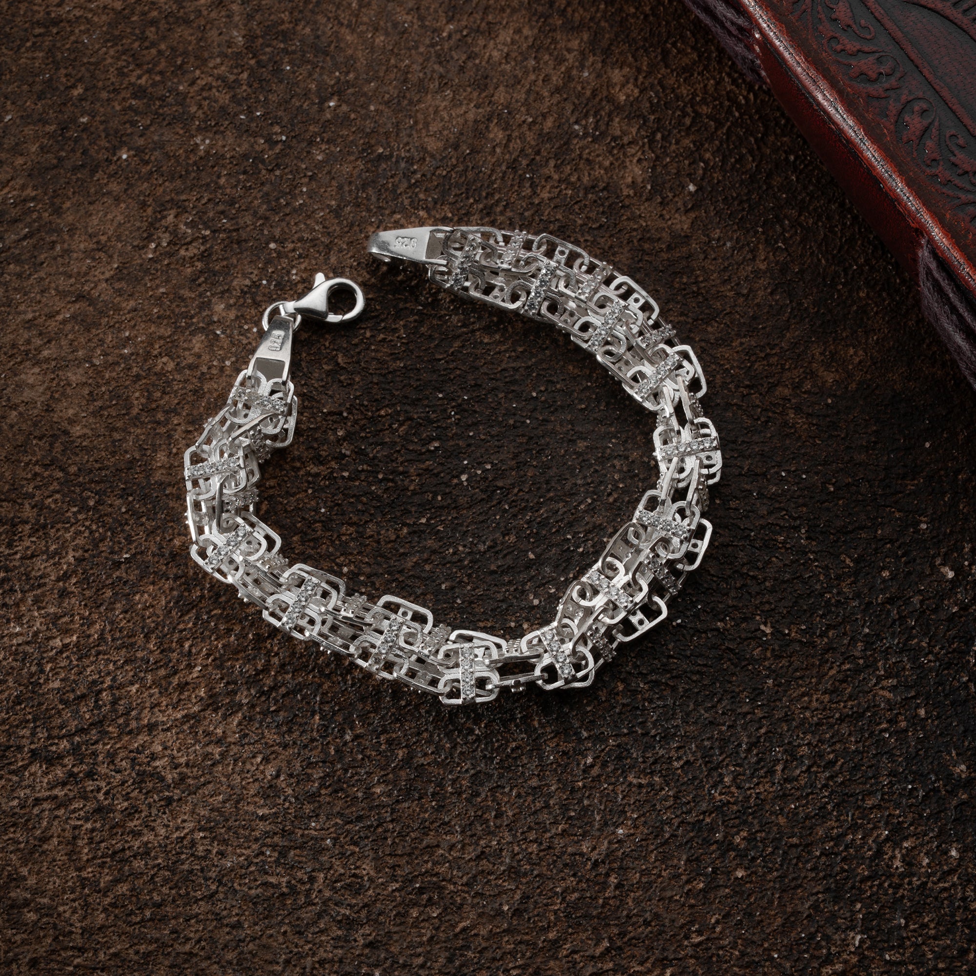 ARMBAND MED BORSTIFT, 8 MM | 925 SILVER