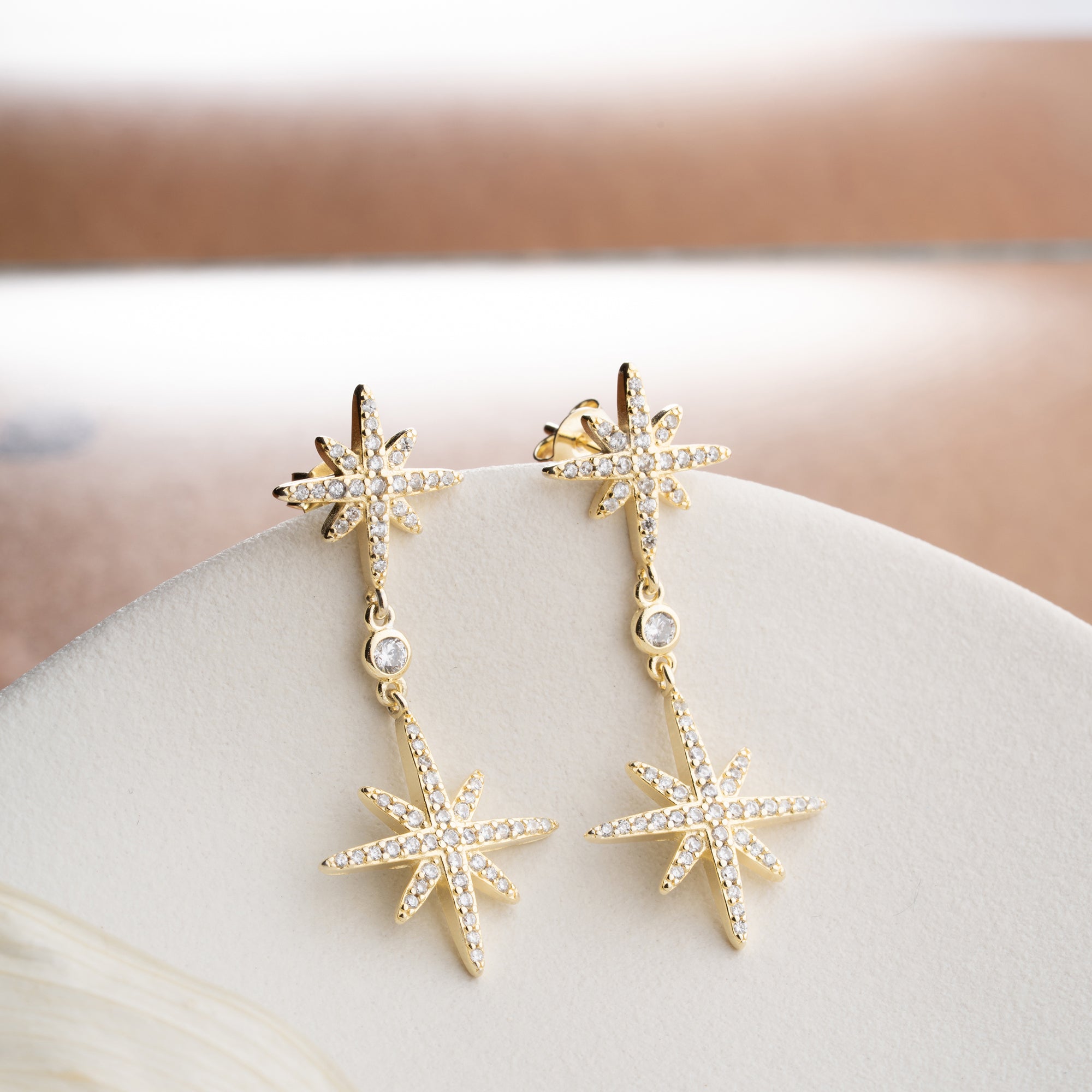 DUO POLARSTAR ÖGONHÄNG | 925 SILVER