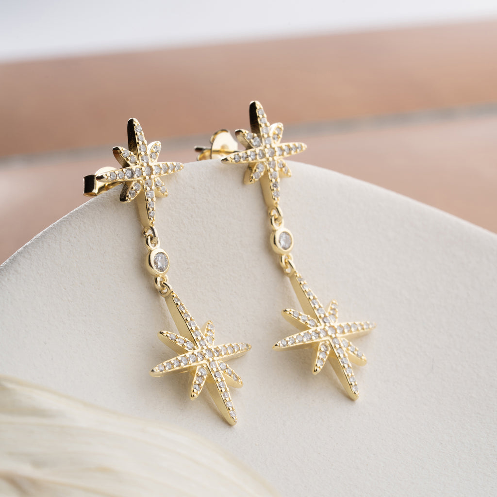 DUO POLARSTAR ÖGONHÄNG | 925 SILVER