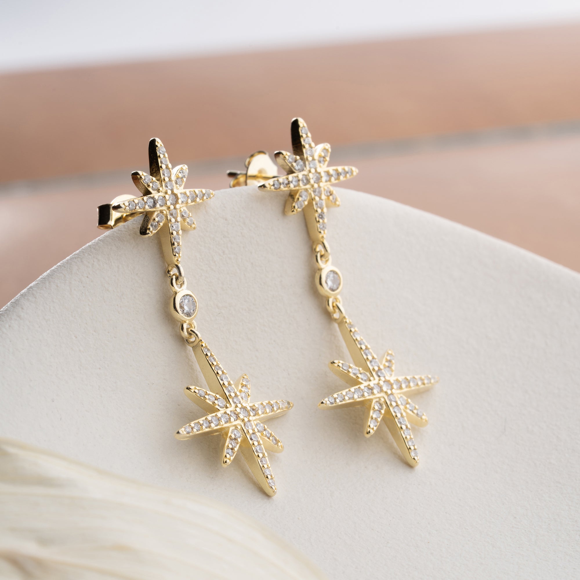 DUO POLARSTAR ÖGONHÄNG | 925 SILVER