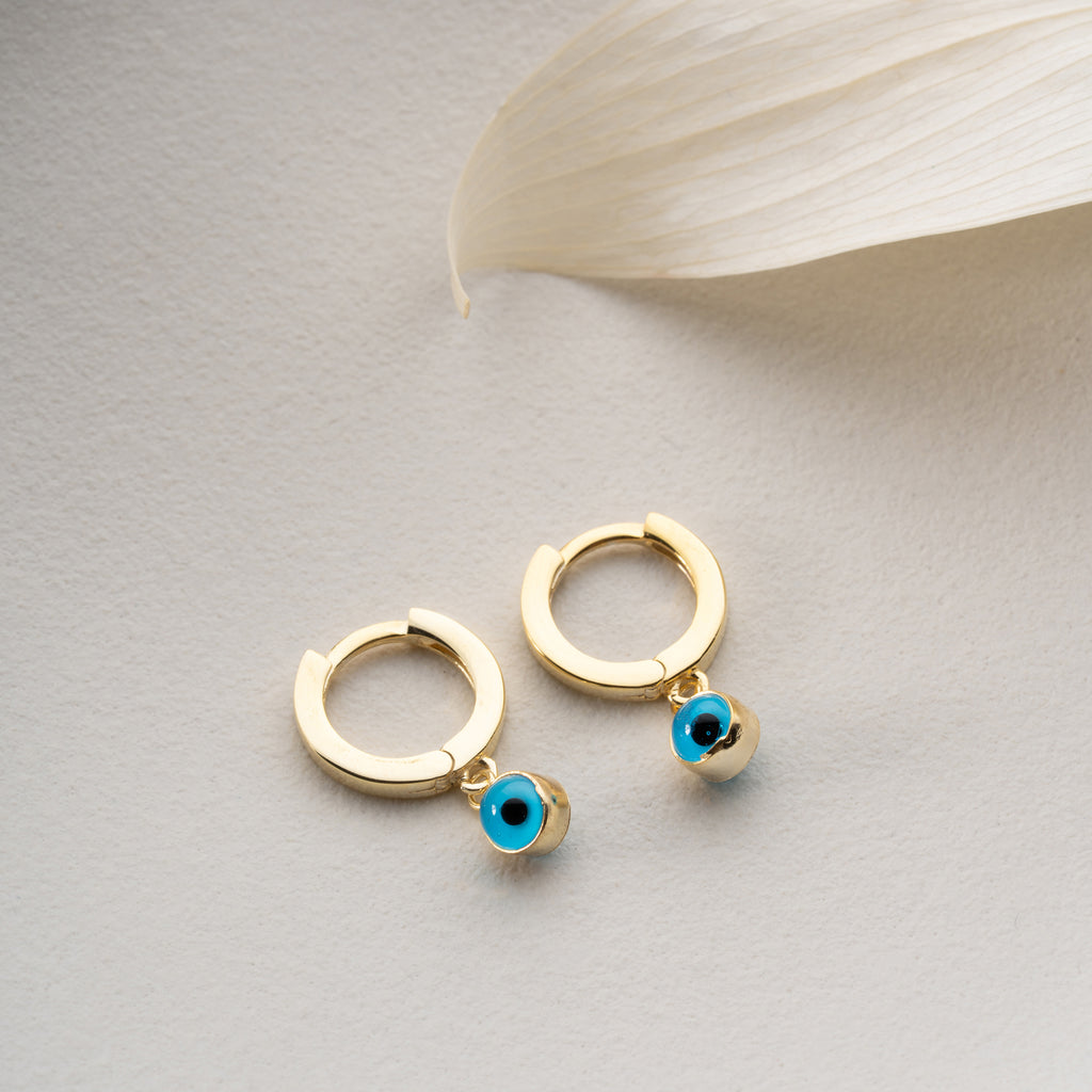 NAZAR RUNDA ÖRHÄNGEN | 925 SILVER