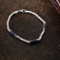 KING ARMBAND BLÅ RINESTENAR 5MM | 925 SILVER