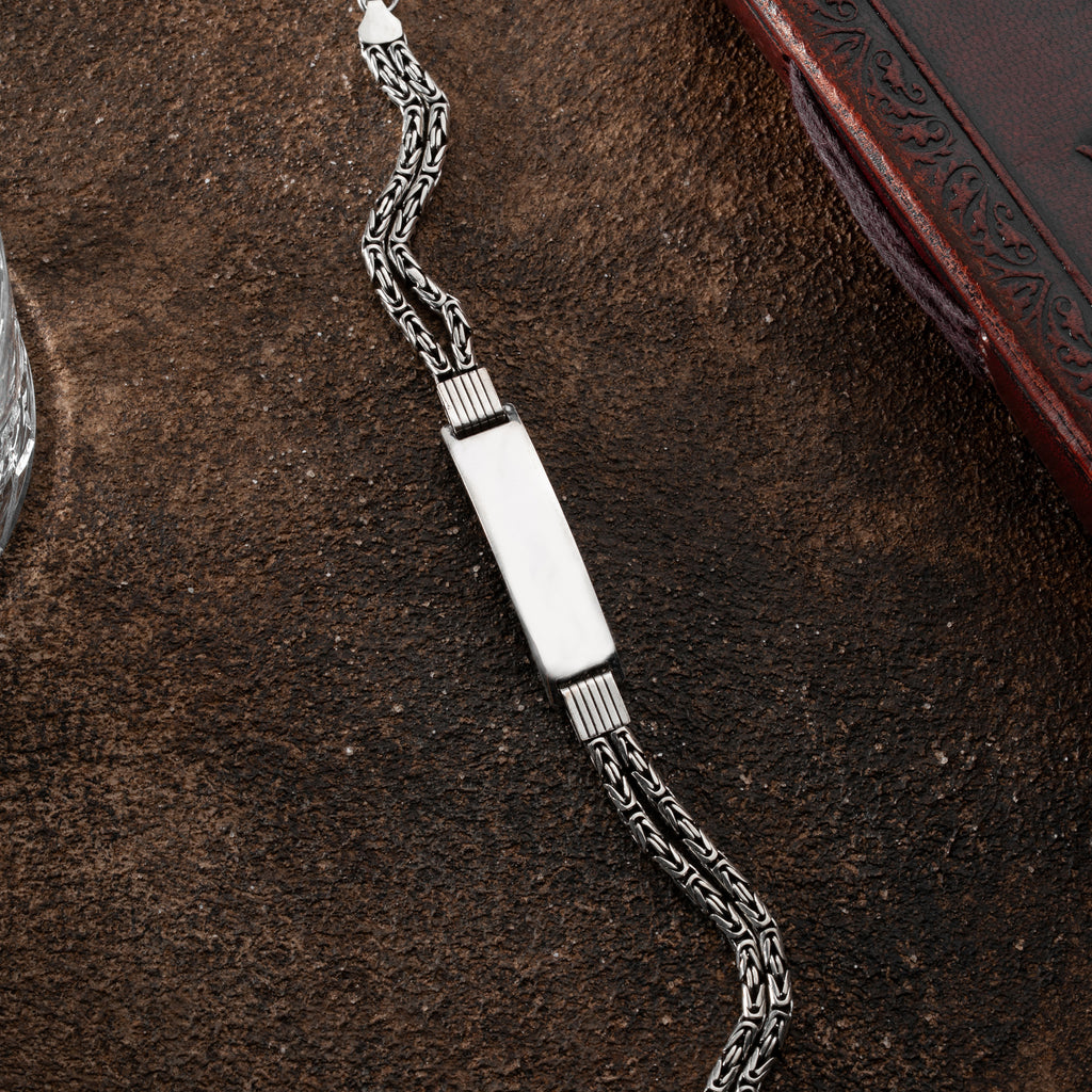 KING ARMBAND DUO MED GRAVER | 925 SILVER.