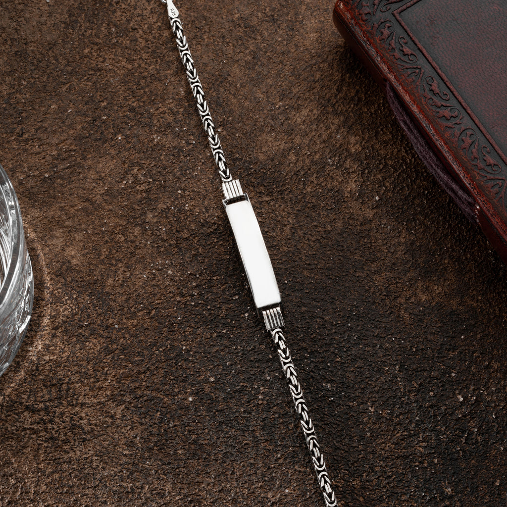 KING ARMBAND MED GRAVER | 925 SILVER