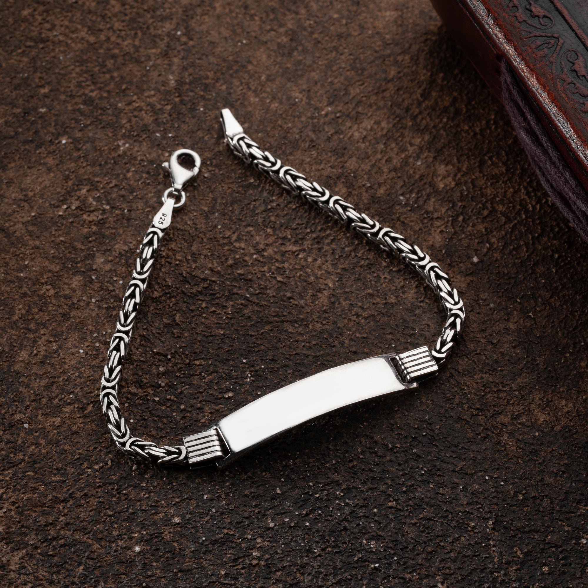KING ARMBAND MED GRAVER | 925 SILVER