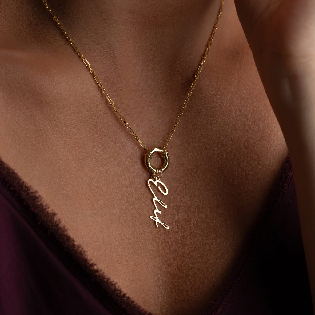 Kedja signatur Namn krage - 925 SILVER