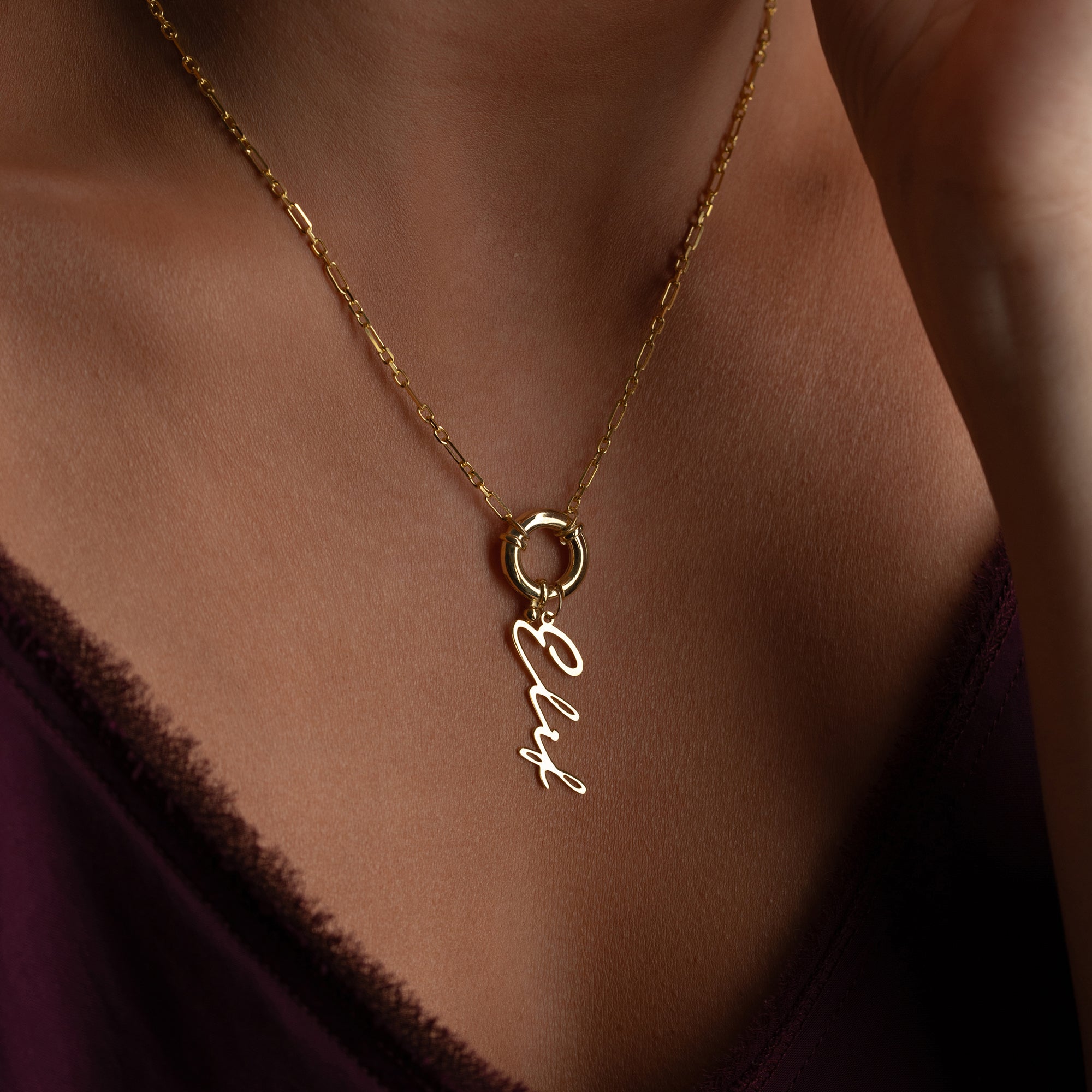 Kedja signatur Namn krage - 925 SILVER