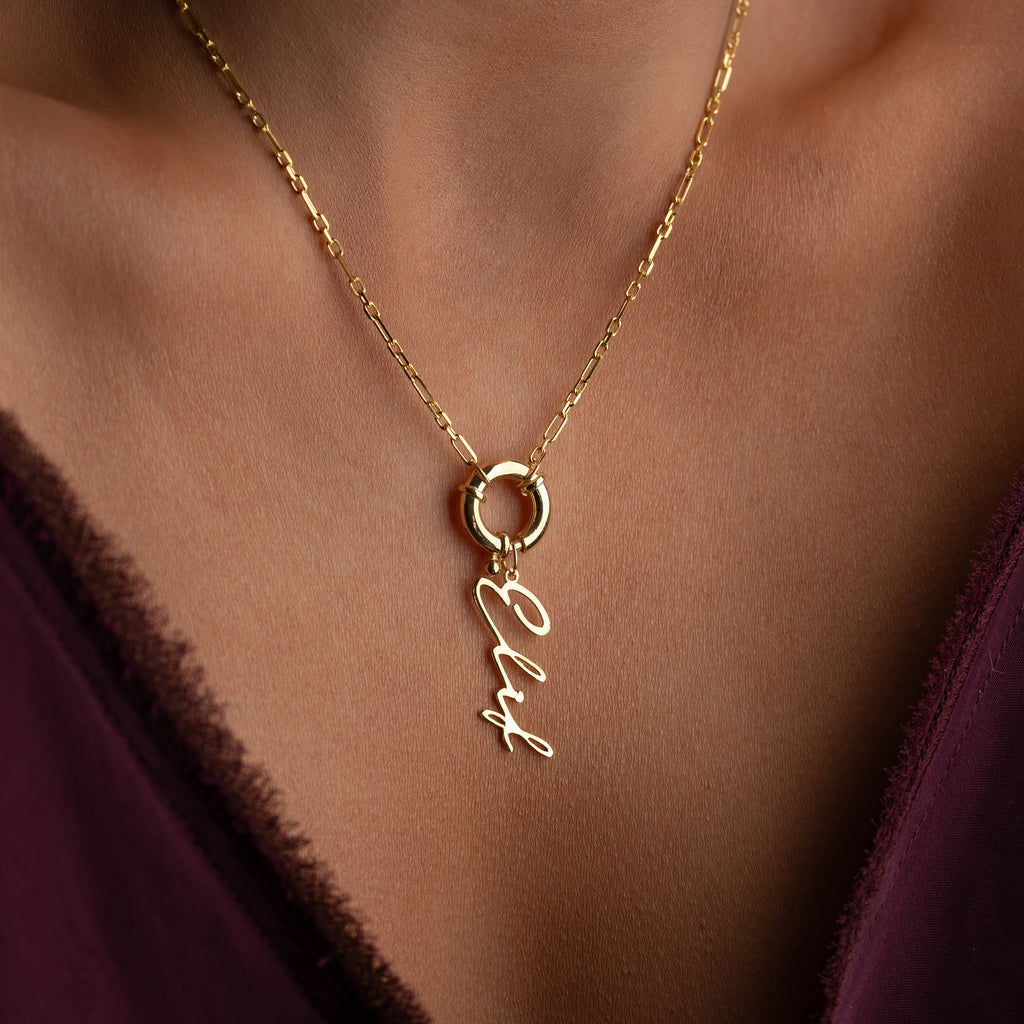 Kedja signatur Namn krage - 925 SILVER