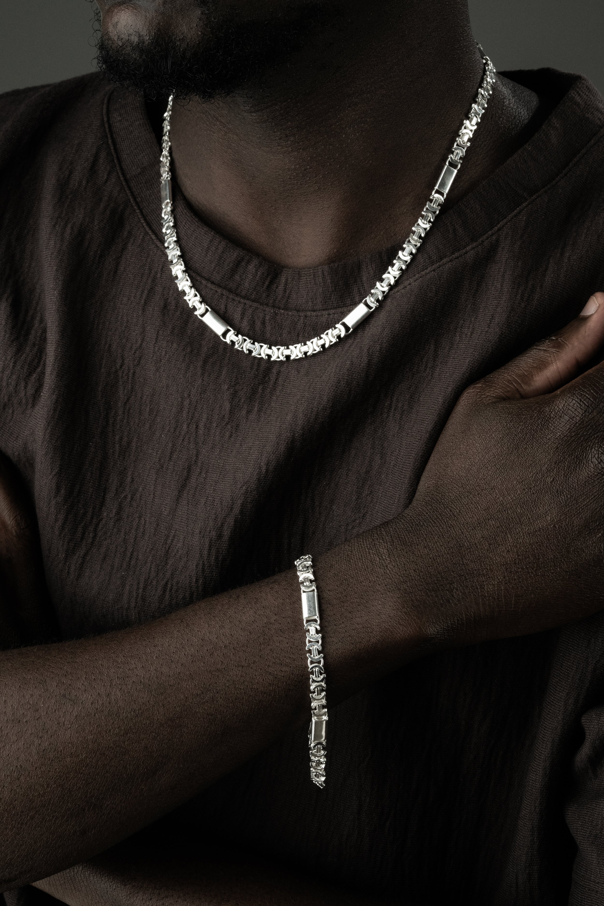 PLATTA KING KEDJA FLAT SET 6 MM | 925 SILVER