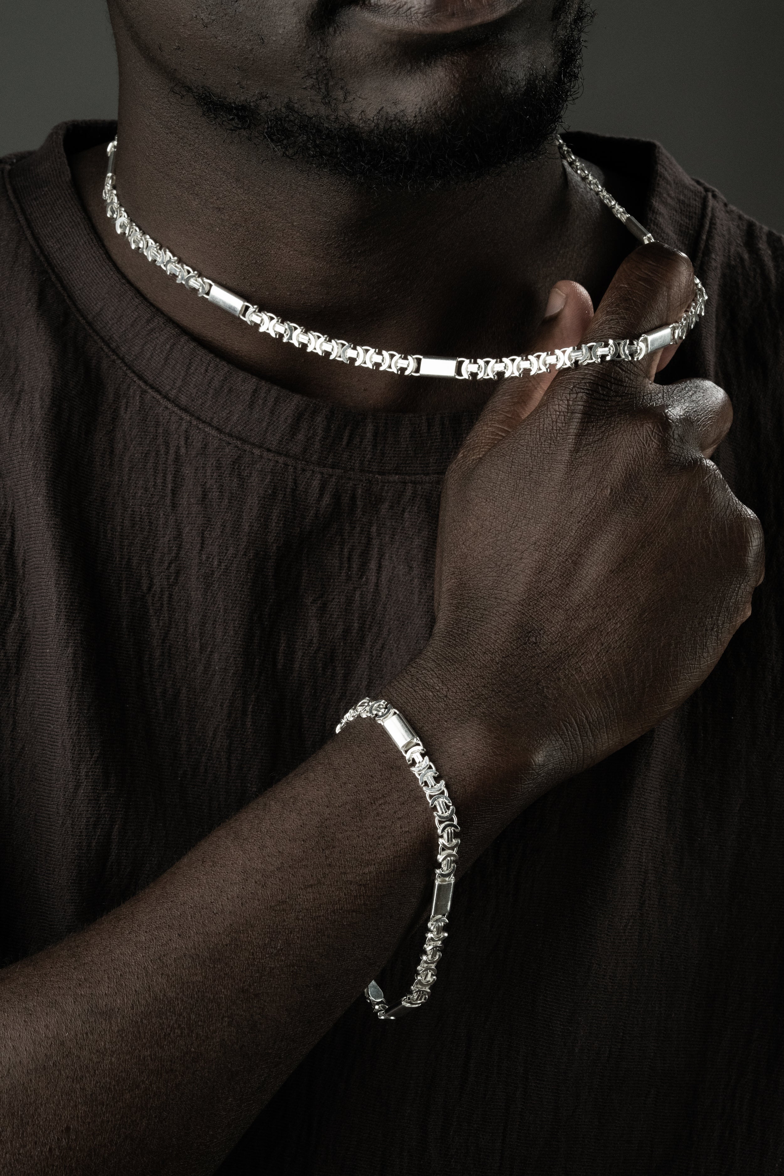 PLATTA KING KEDJA FLAT SET 6 MM | 925 SILVER