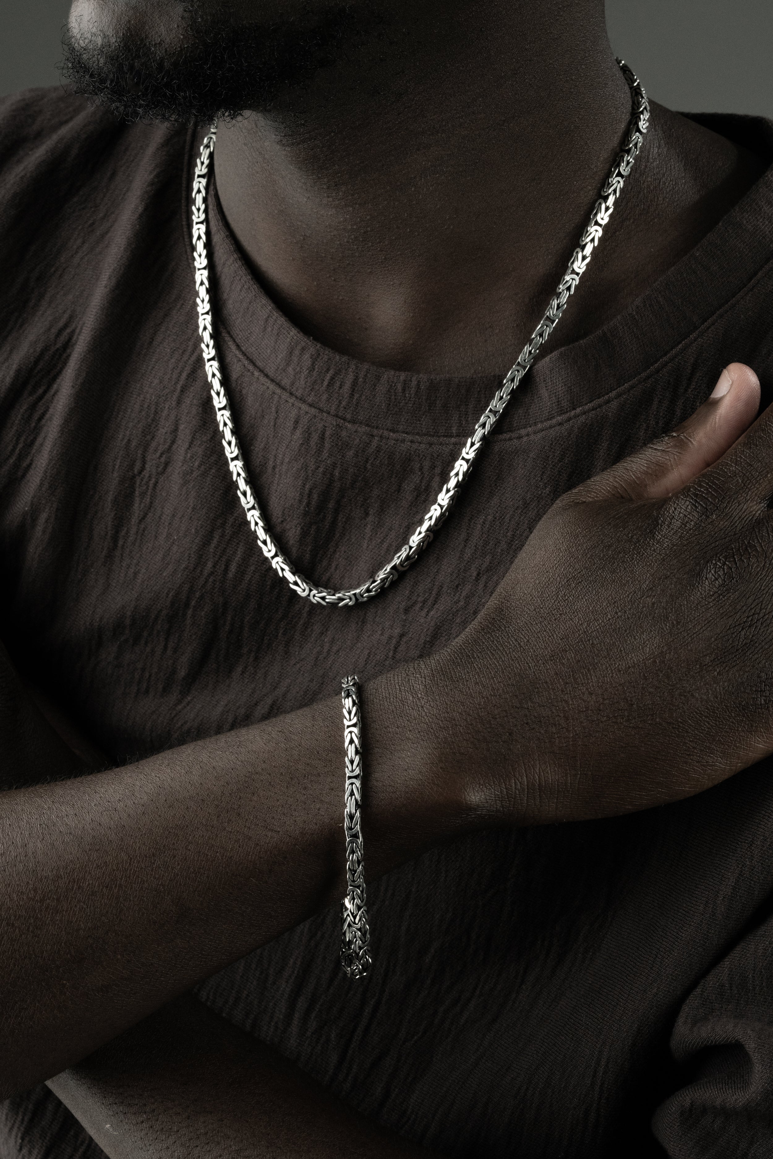 KING KEDJA 4MM SET | 925 SILVER