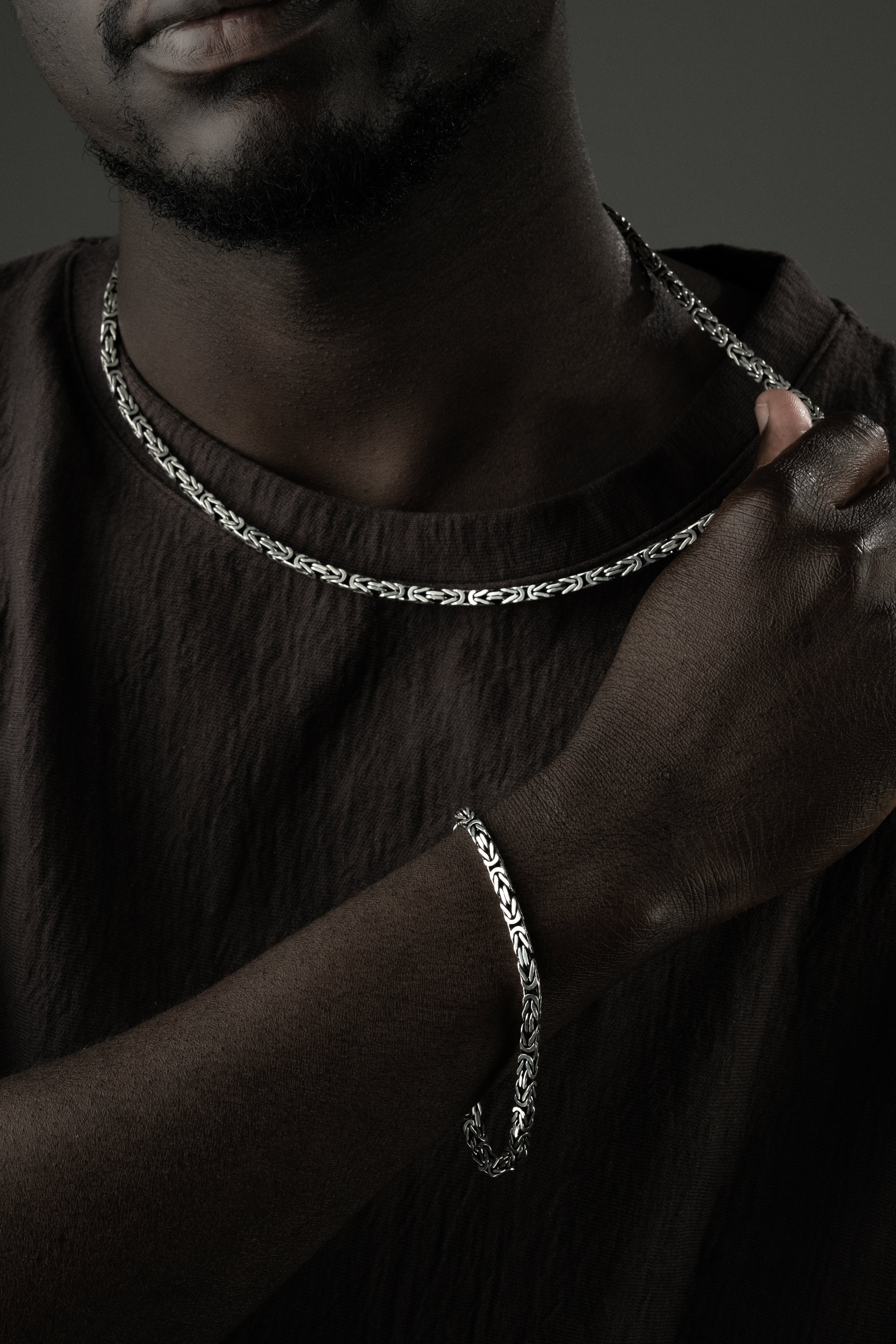 KING KEDJA 4MM SET | 925 SILVER