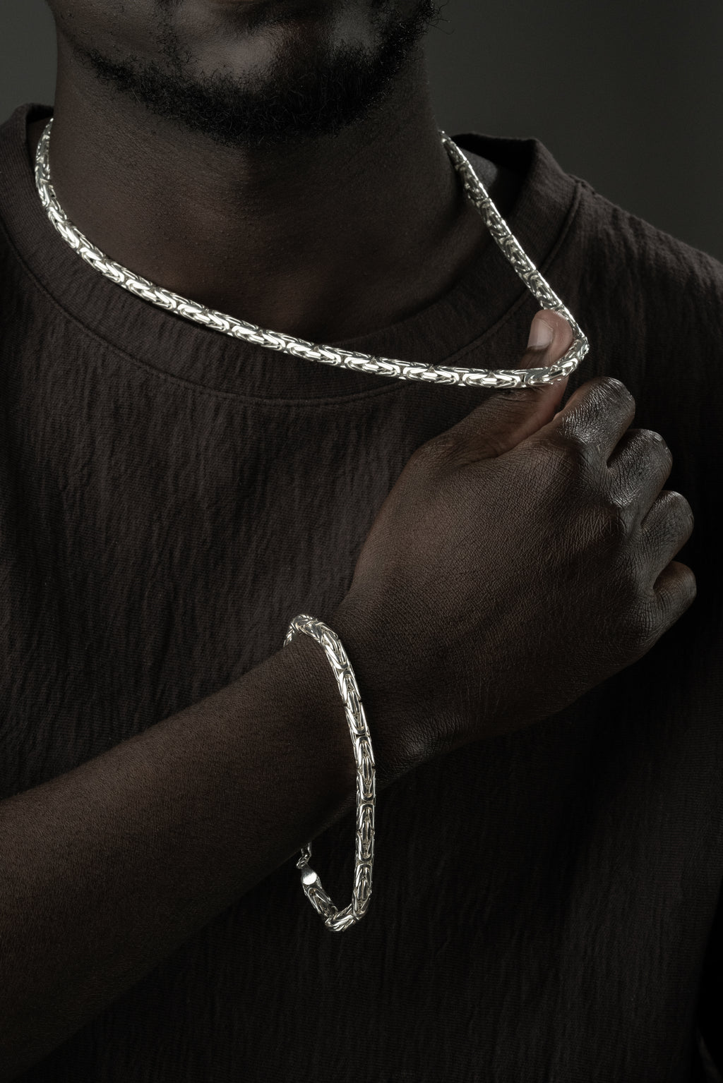 OVAL KING KEDJA 6MM SET | 925 SILVER