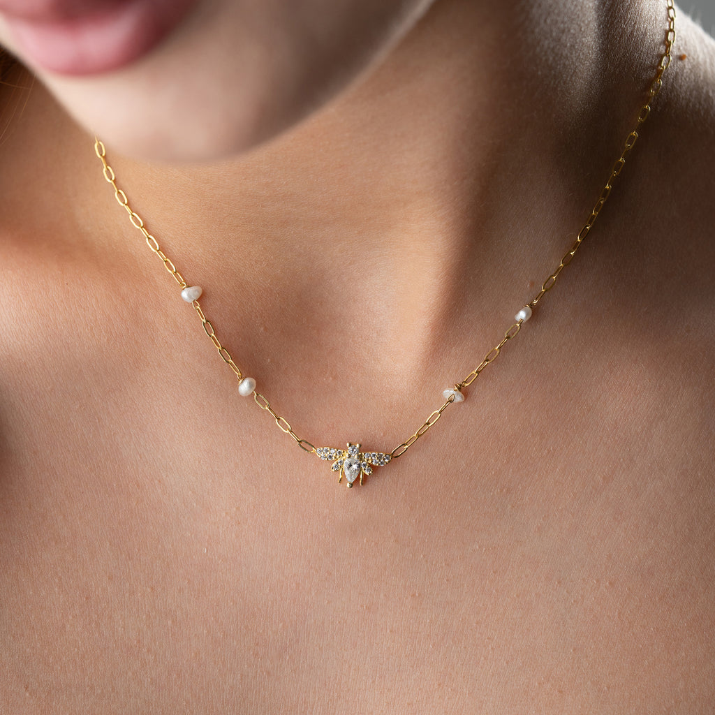 MONIAN PÄRLHALSBAND | 925 SILVER