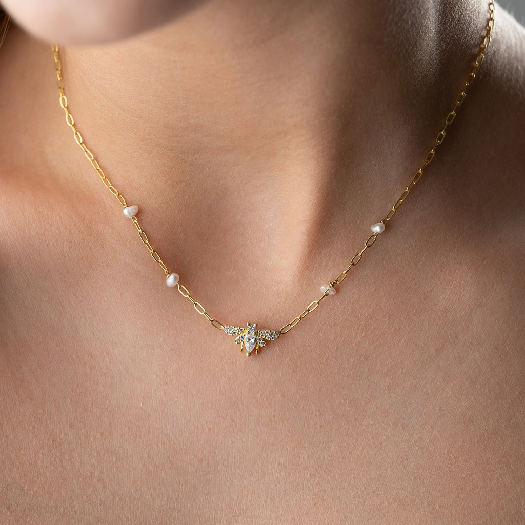 MONIAN PÄRLHALSBAND | 925 SILVER