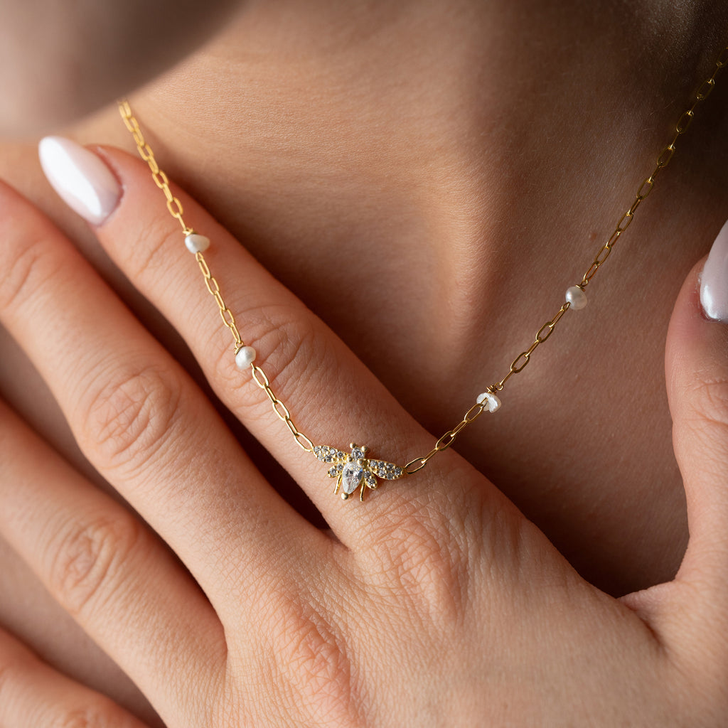 MONIAN PÄRLHALSBAND | 925 SILVER