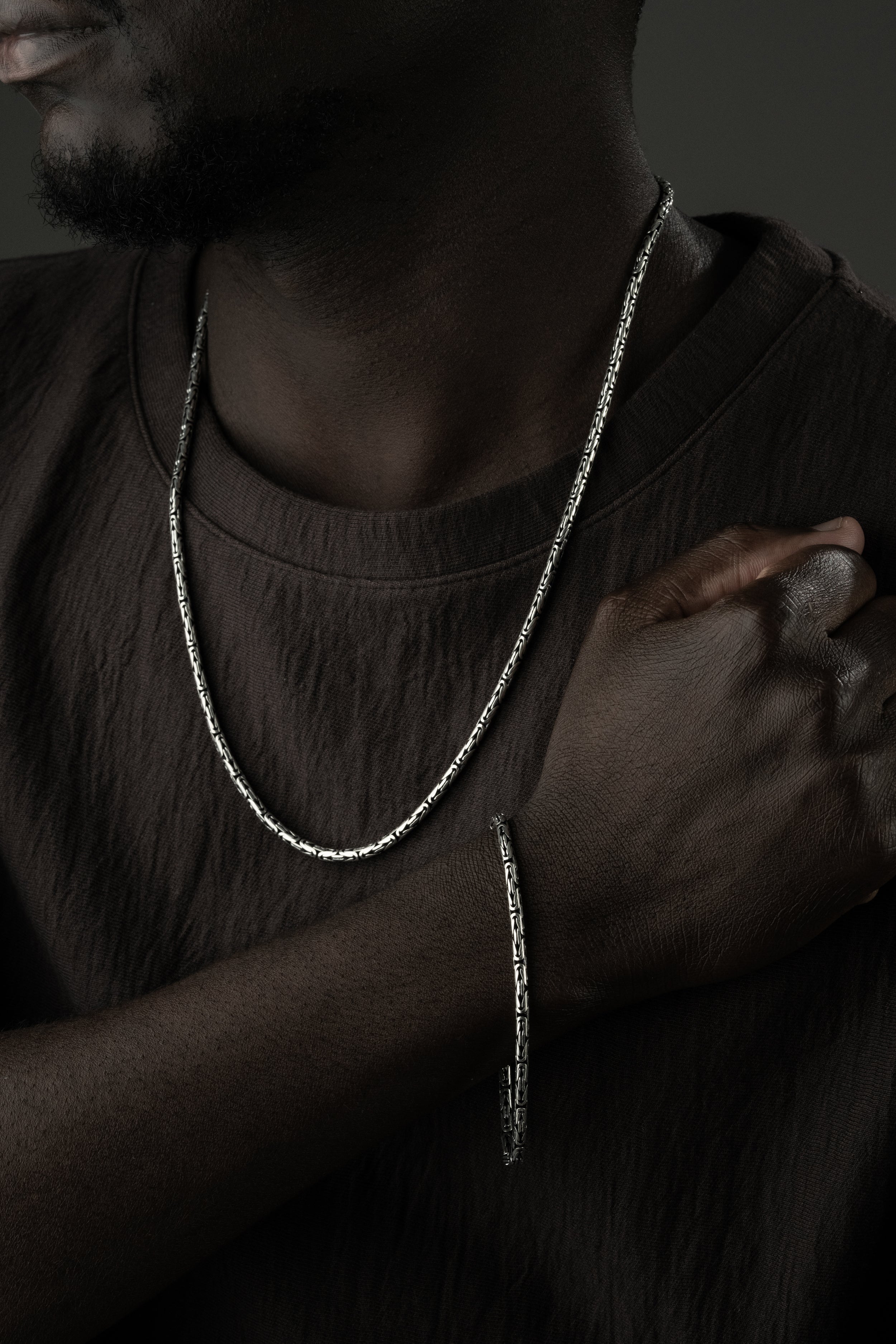 OVAL KING KEDJA 2MM SET | 925 SILVER