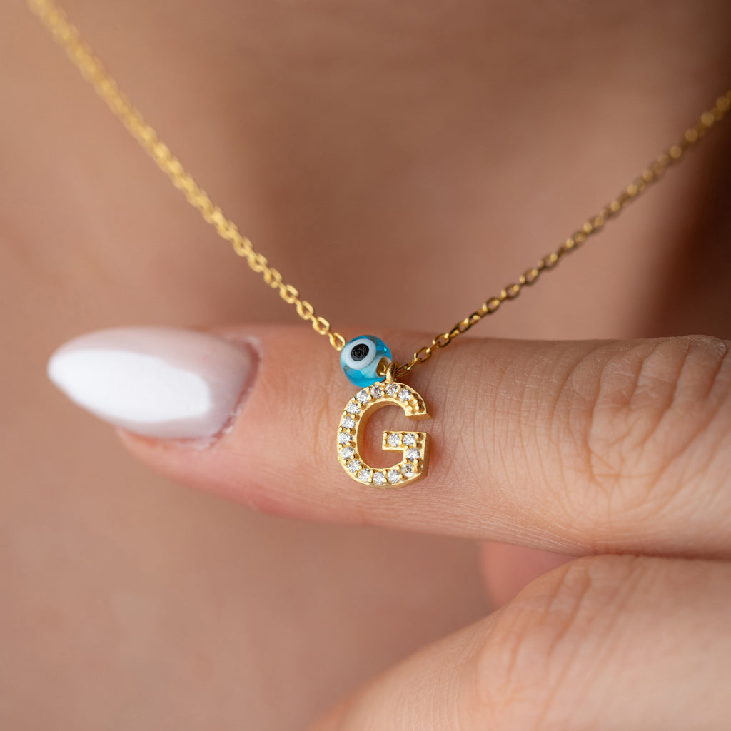 BREV KRAGE MED NAZAR | 925 SILVER