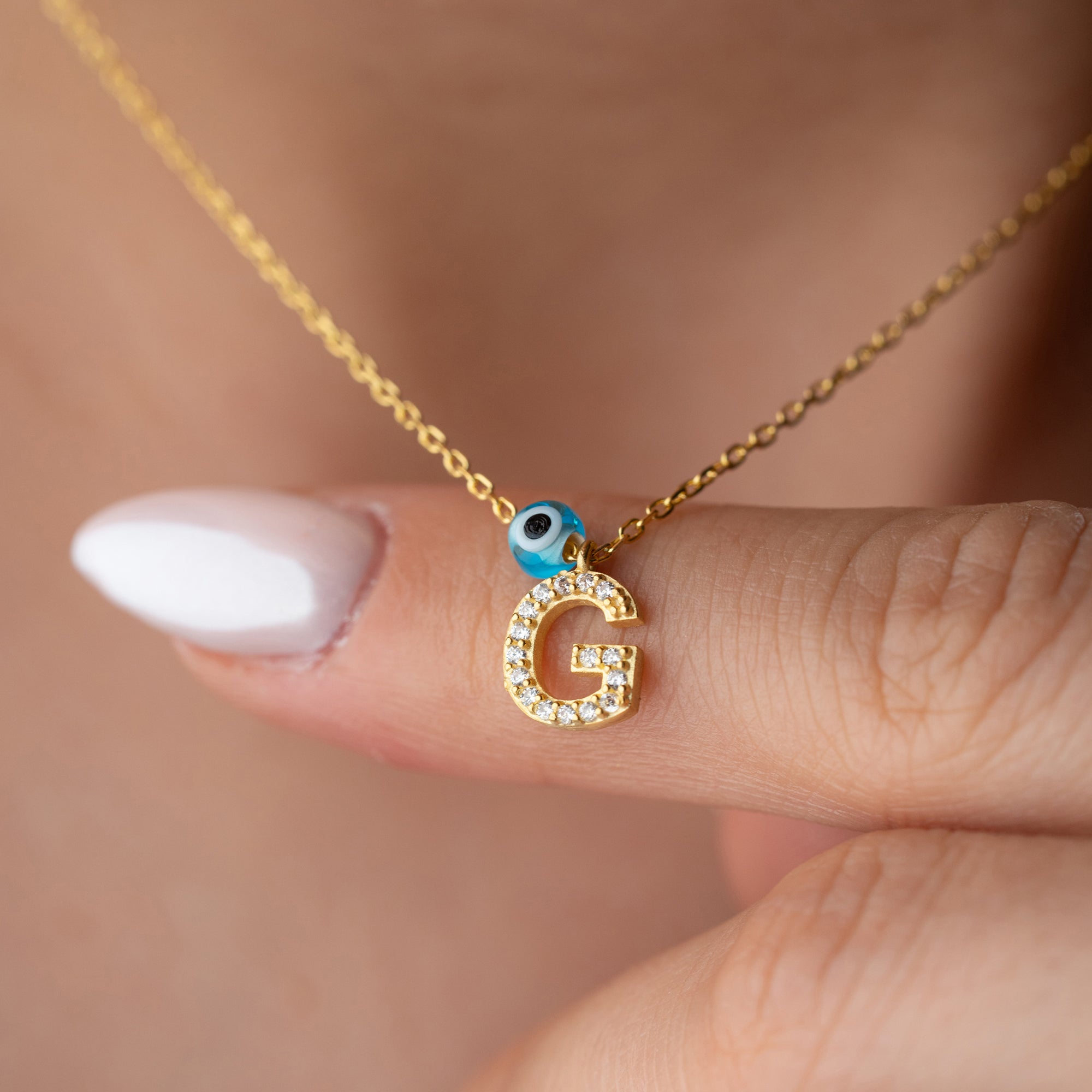 BREV KRAGE MED NAZAR | 925 SILVER