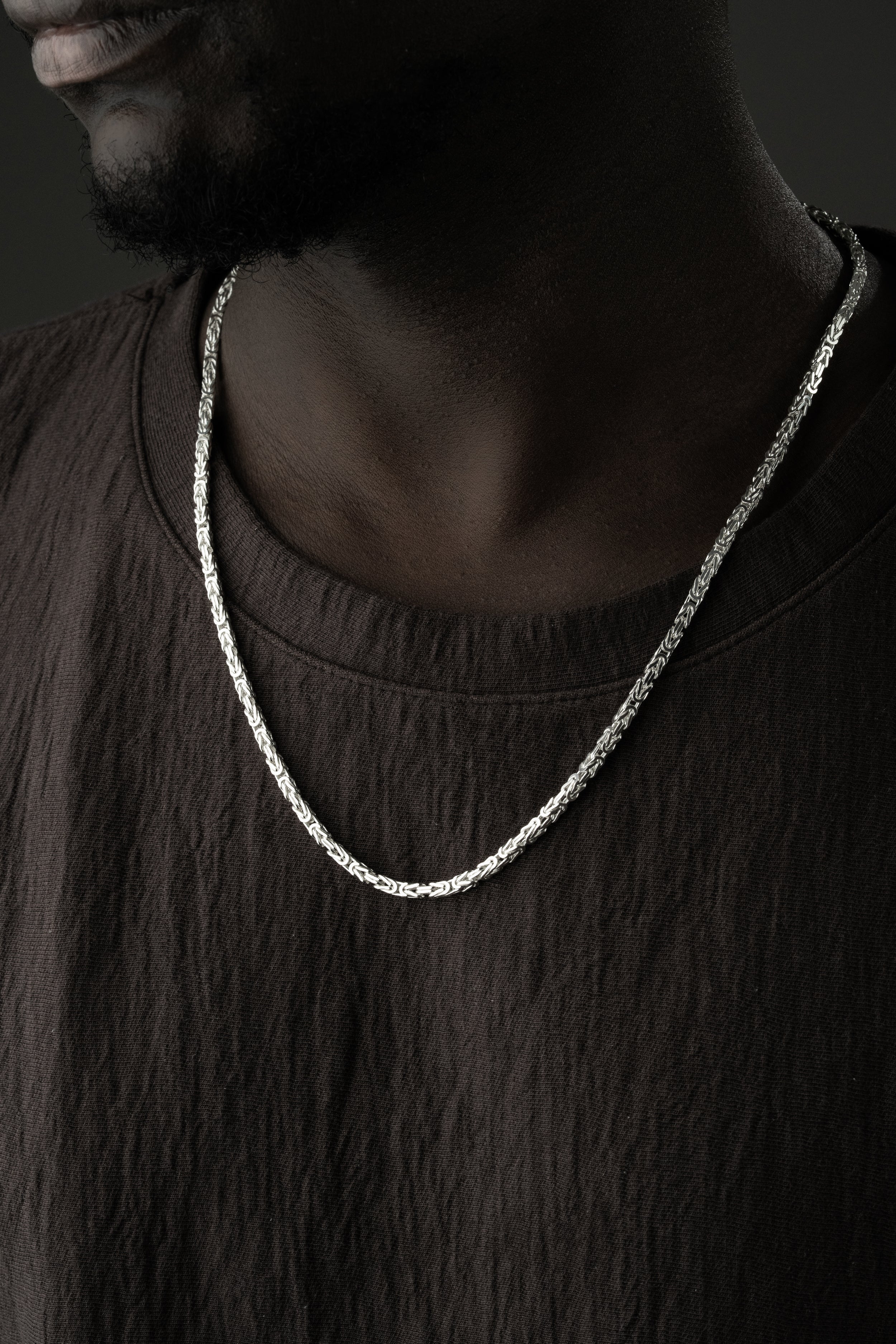 KING KEDJA 4MM GLANS | 925 SILVER