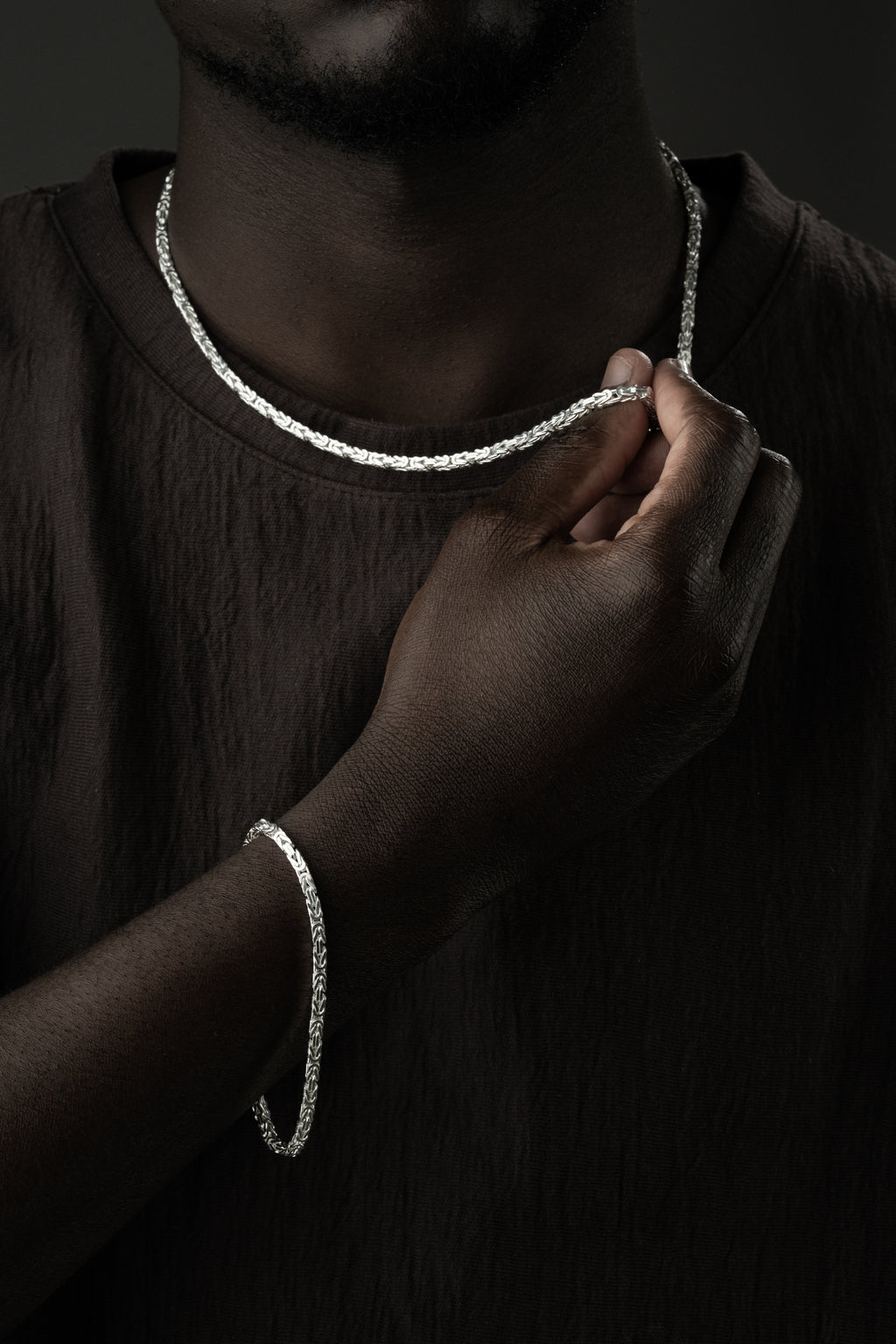 KING KEDJA 4MM GLANS SET | 925 SILVER