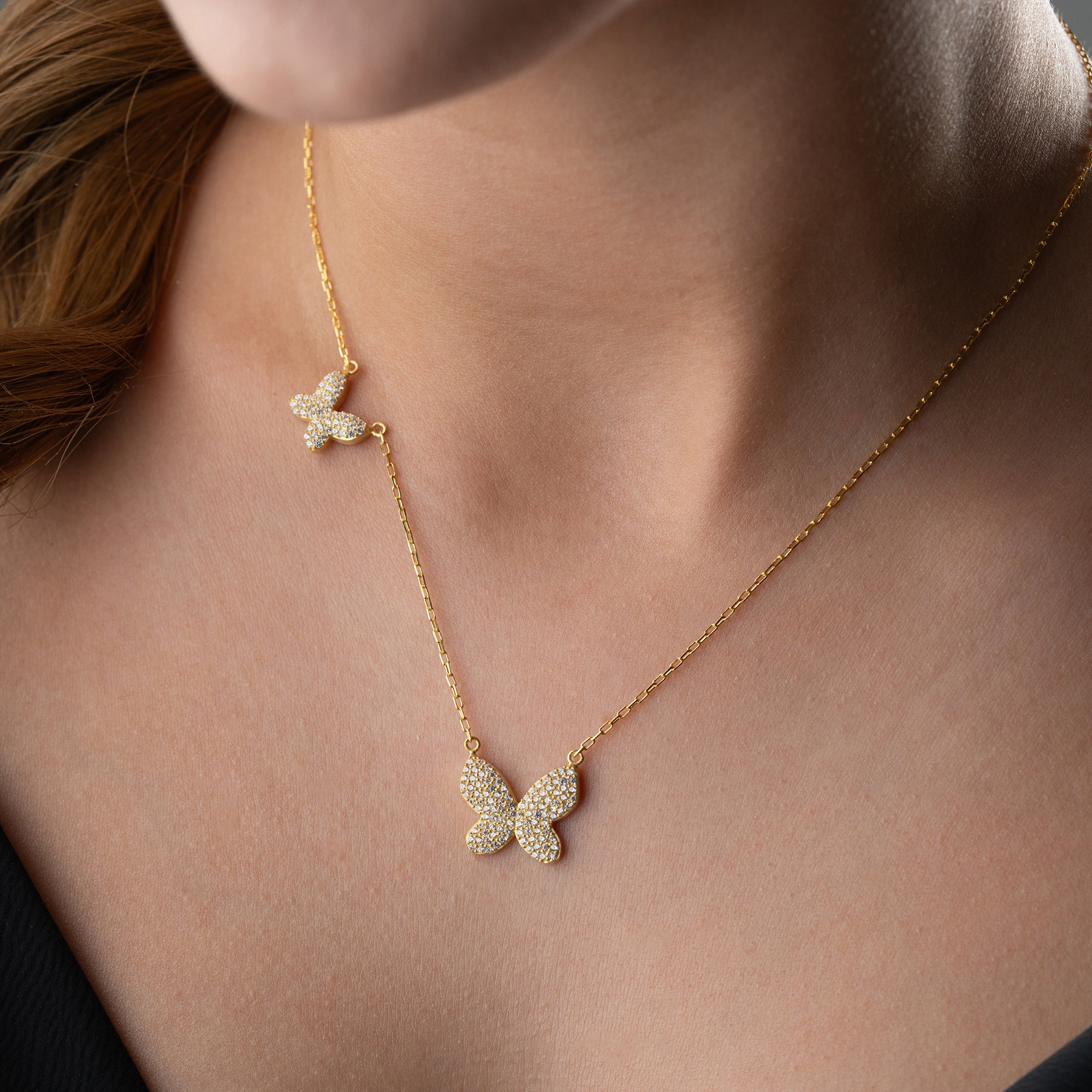 FJÄRILS DUO HALSHALSE | 925 SILVER