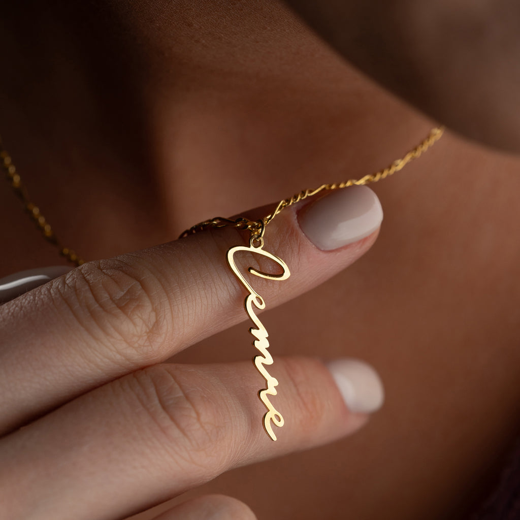 SIGNATUR NAMN KEDJA FIGARO | 925 SILVER