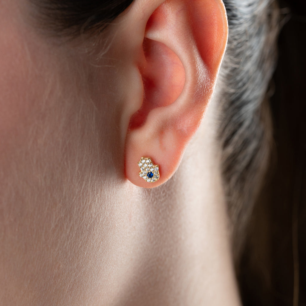 FATIMA'S HAND MINI ÖGONHÄNGNING | 925 SILVER