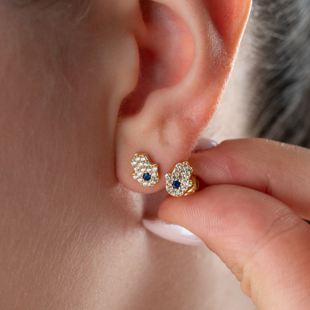 FATIMA'S HAND MINI ÖGONHÄNGNING | 925 SILVER