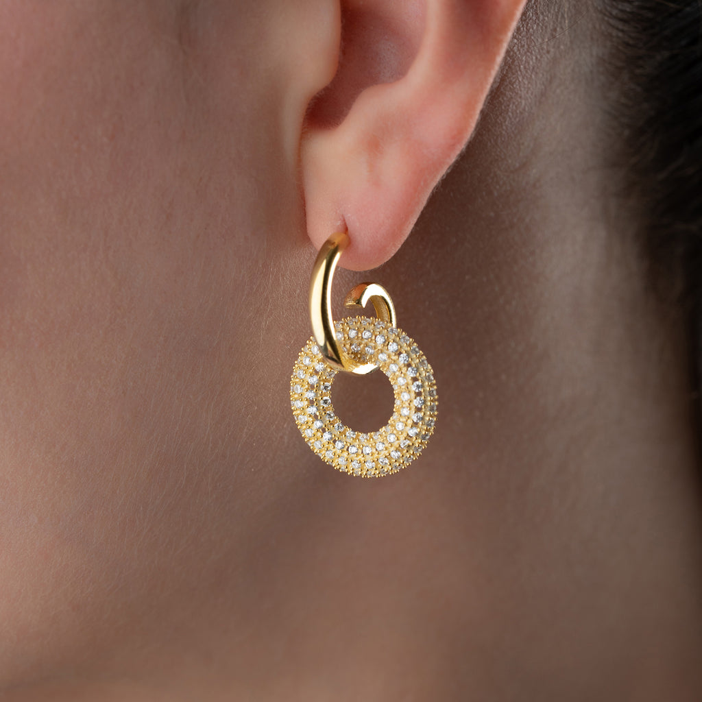 SHINE RUNDA ÖRHÄNGEN | 925 SILVER