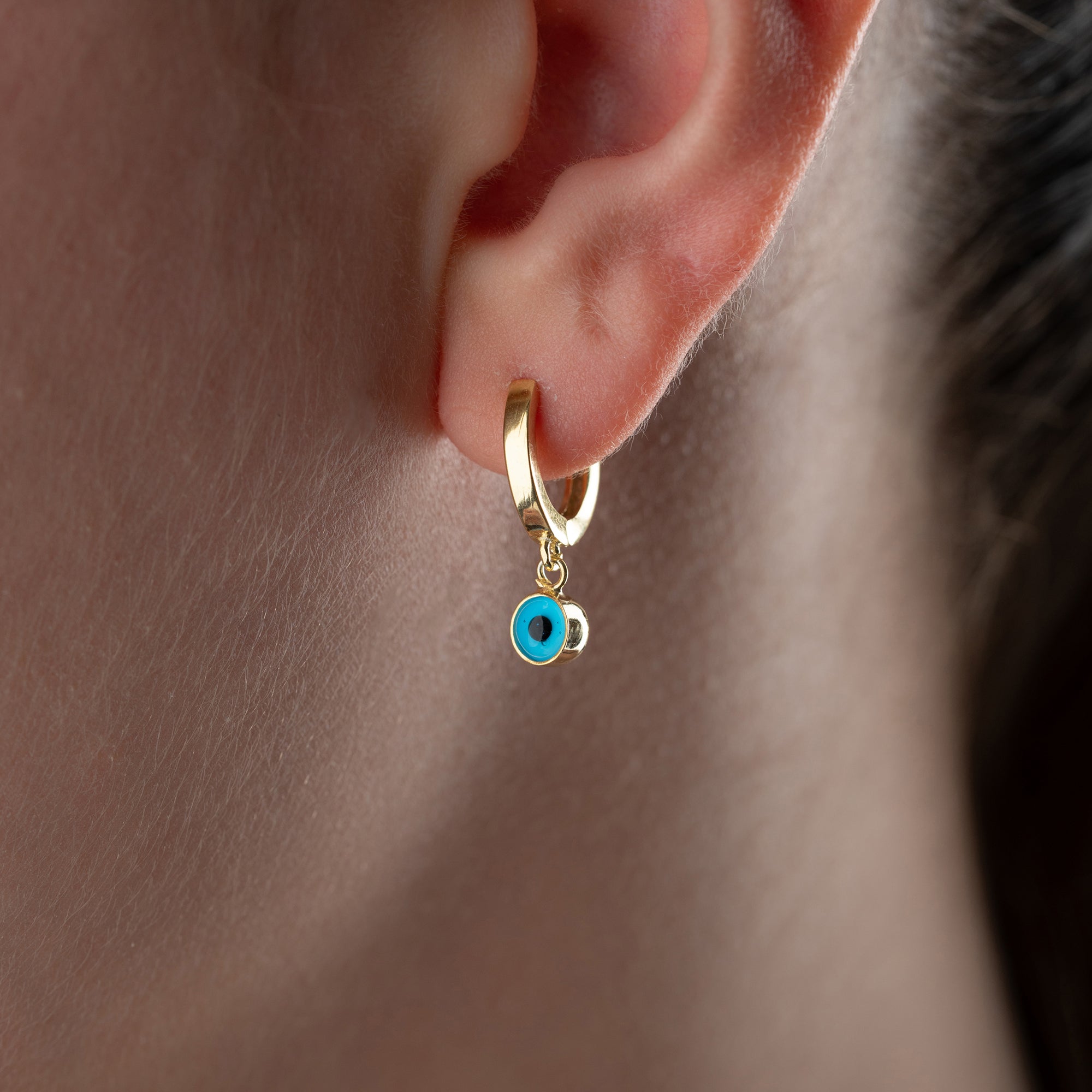 NAZAR RUNDA ÖRHÄNGEN | 925 SILVER