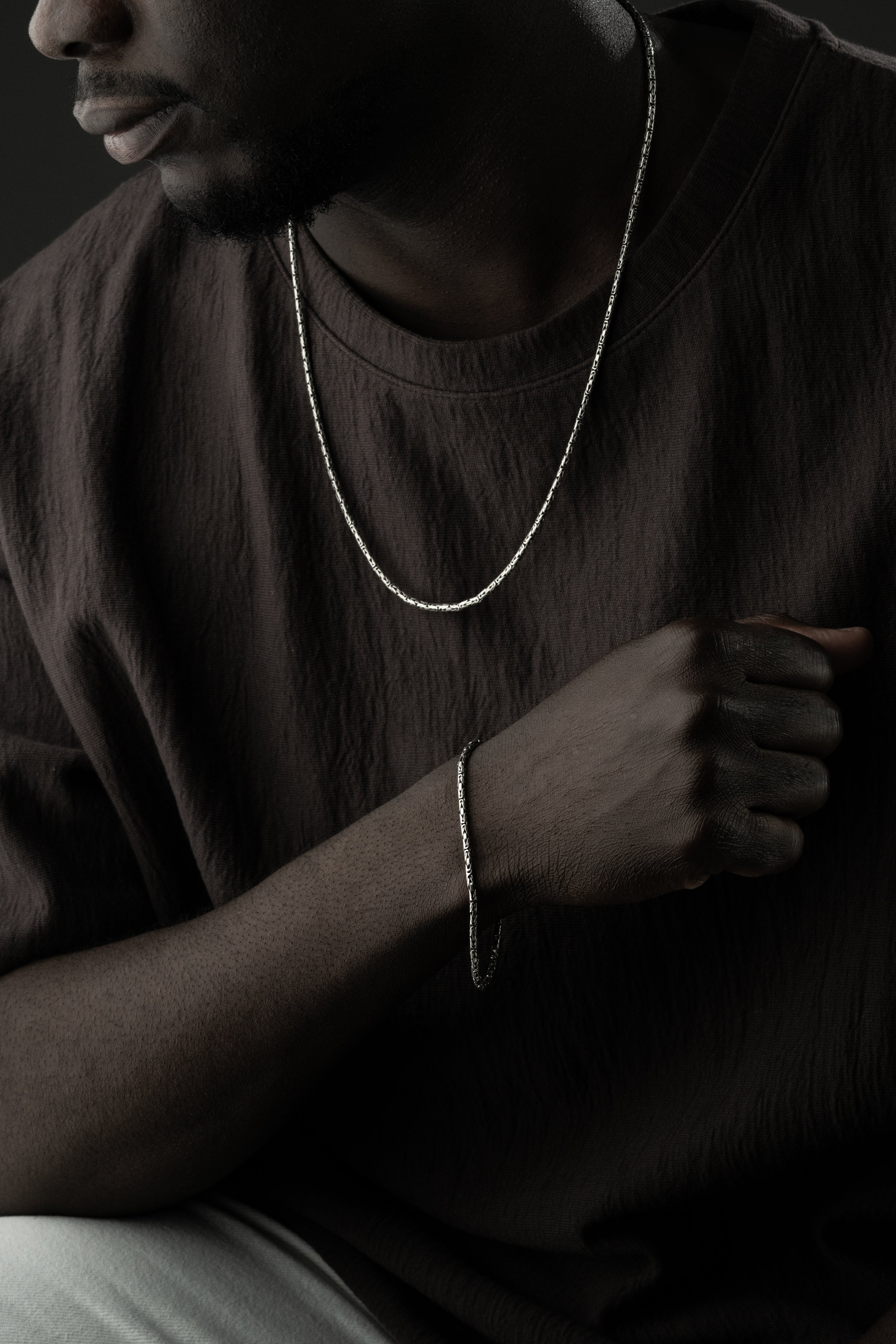 OVAL KING KEDJA 2MM SET | 925 SILVER 