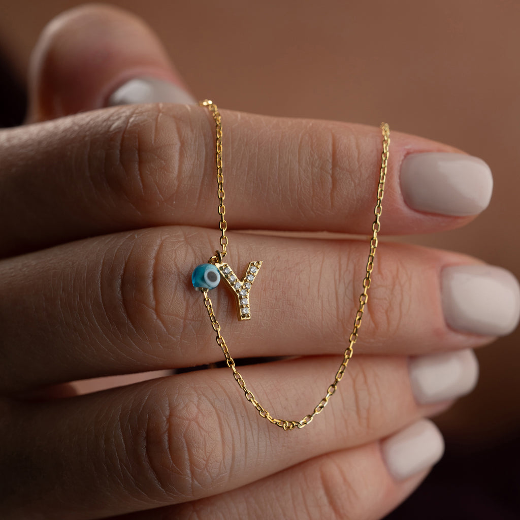 BREV KRAGE MED NAZAR | 925 SILVER