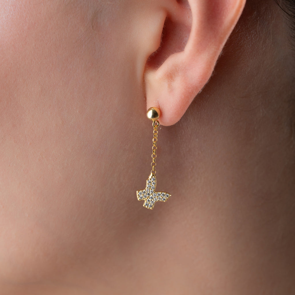 HÄNGANDE FJÄRILSÖRHÄNGEN | 925 SILVER