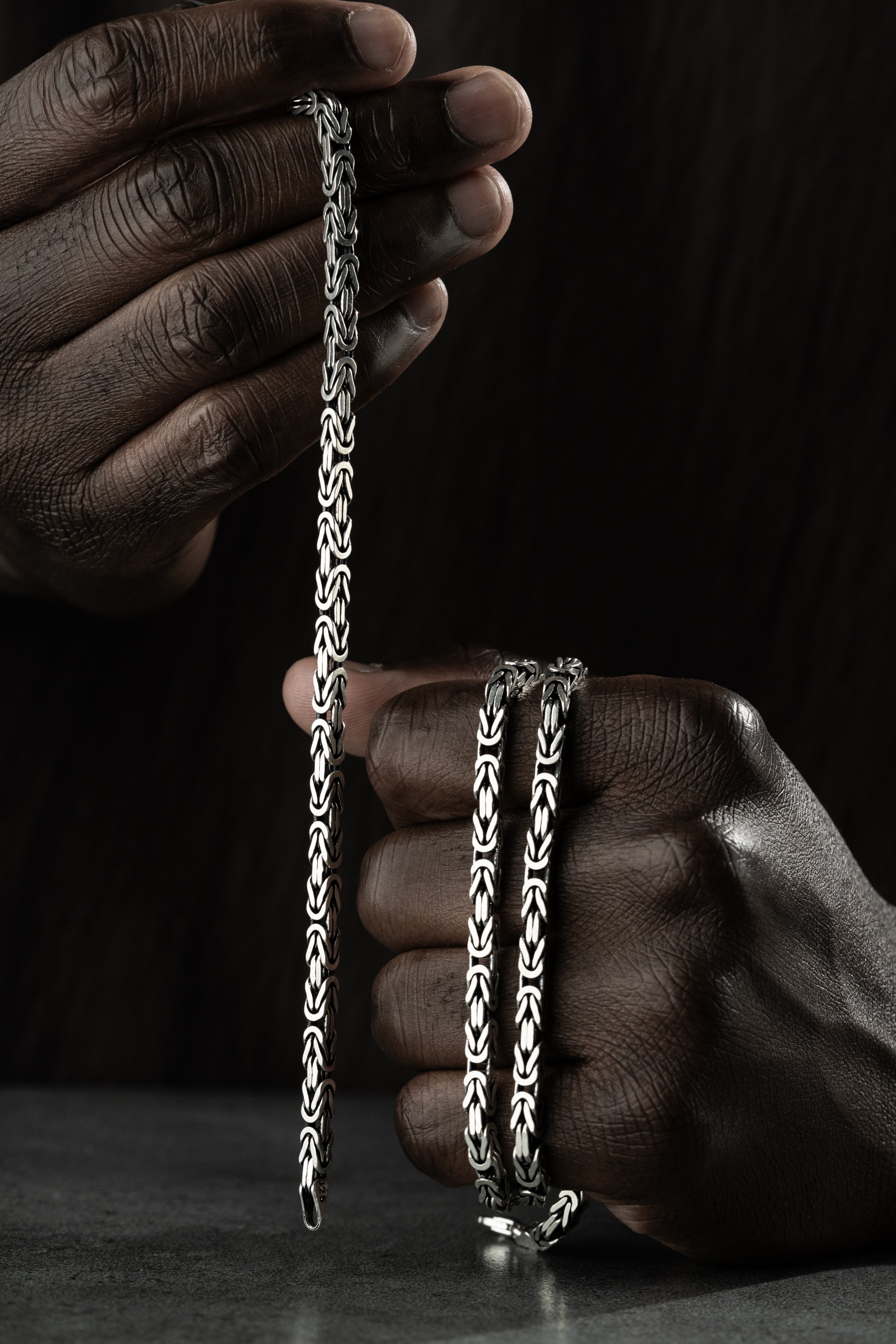 KING KEDJA 4MM SET | 925 SILVER