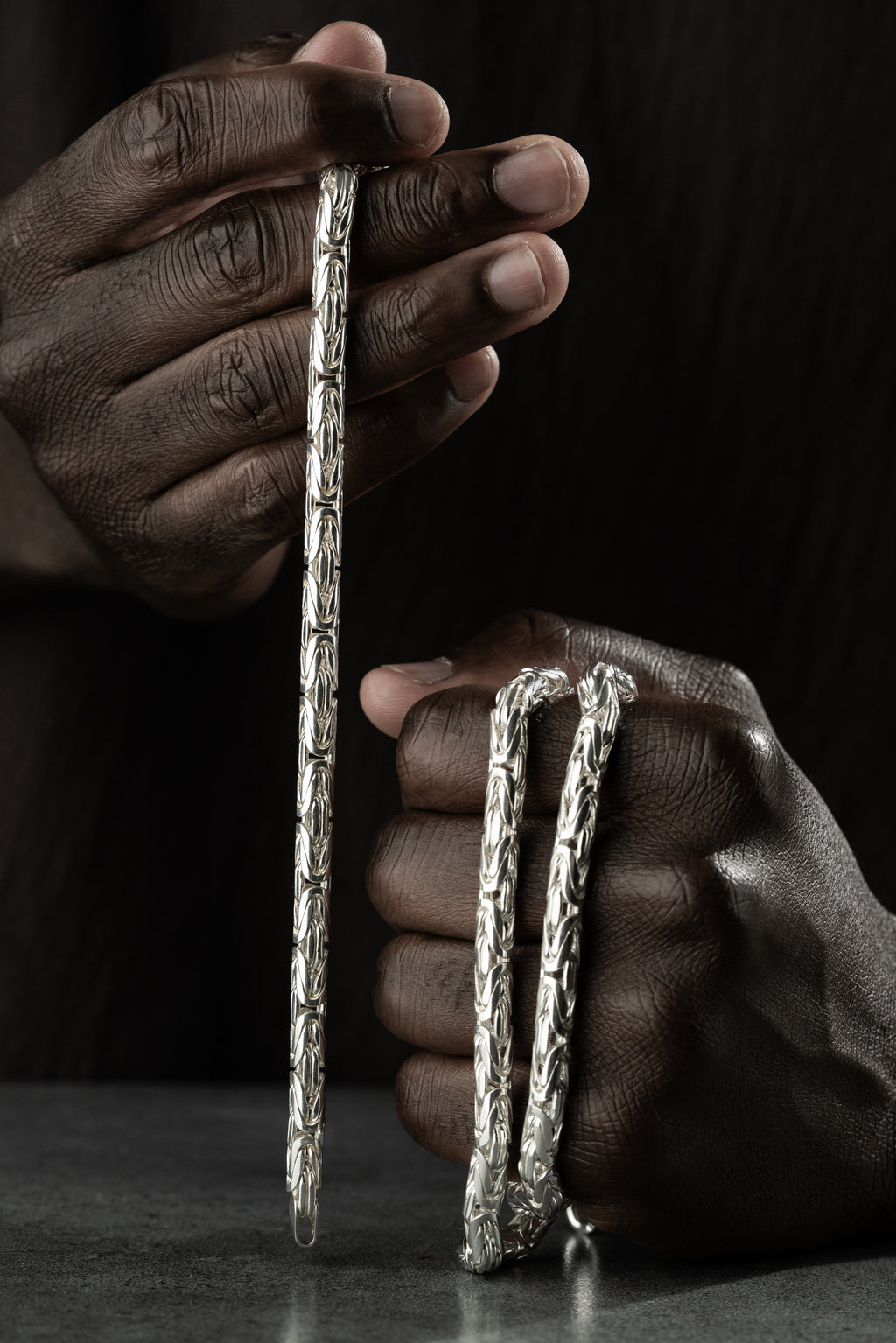 OVAL KING KEDJA 6MM SET | 925 SILVER