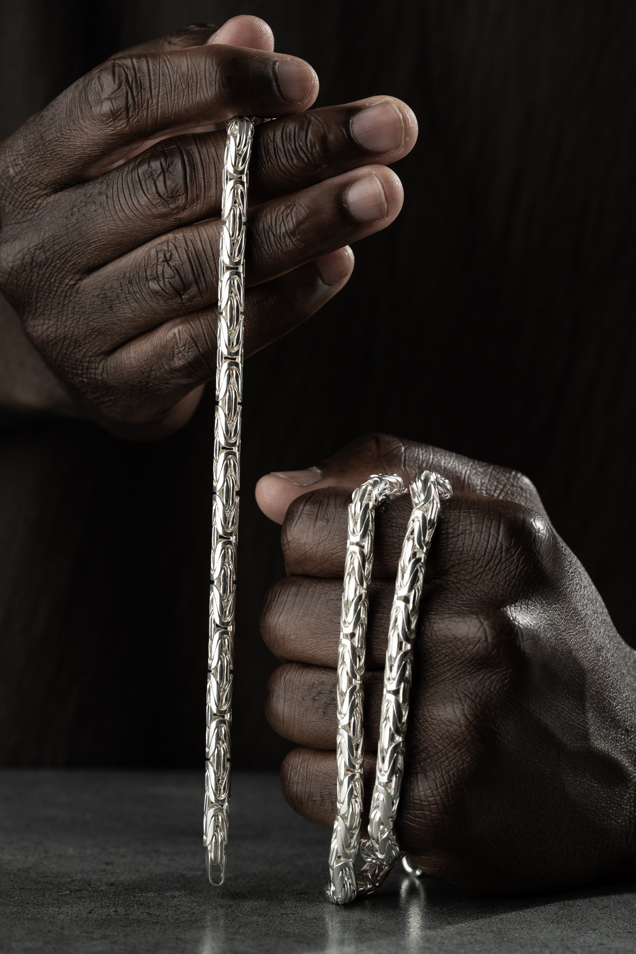 OVAL KING KEDJA 6MM SET | 925 SILVER