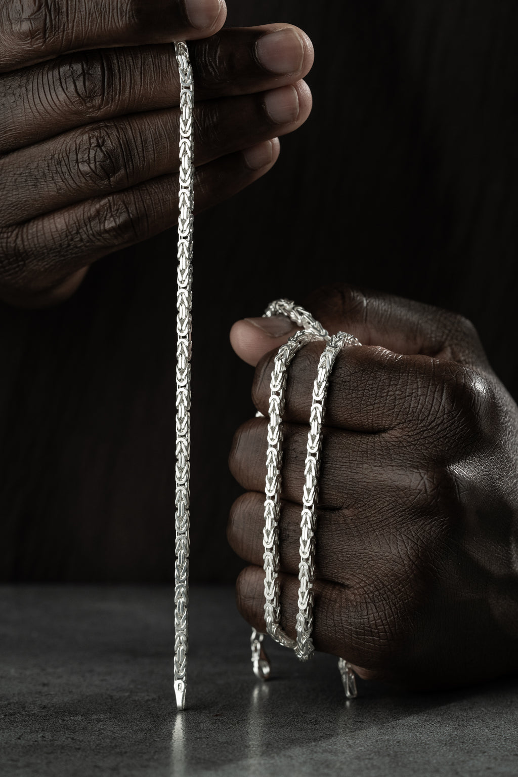 KING KEDJA 4MM GLANS SET | 925 SILVER