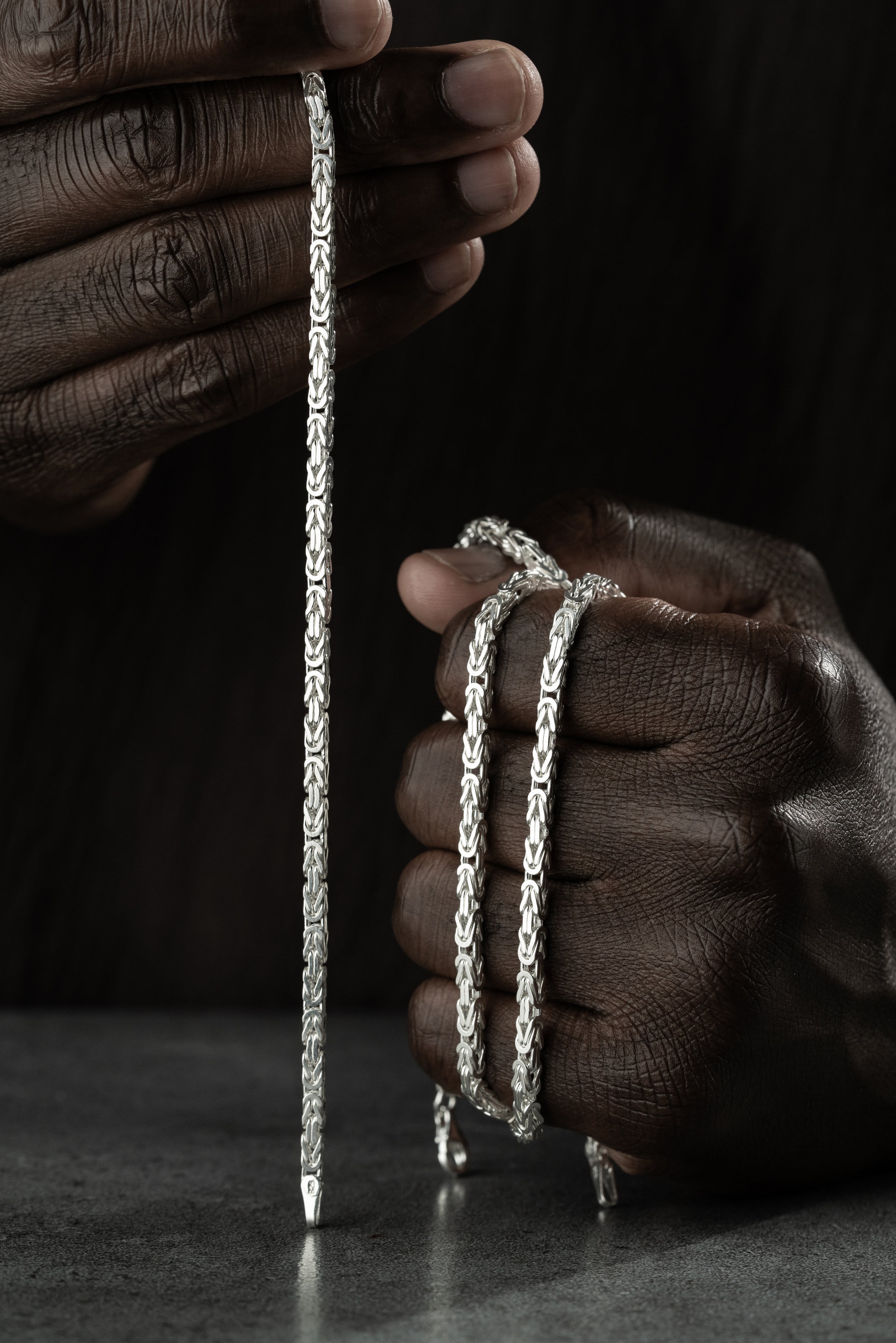 KING KEDJA 4MM GLANS SET | 925 SILVER