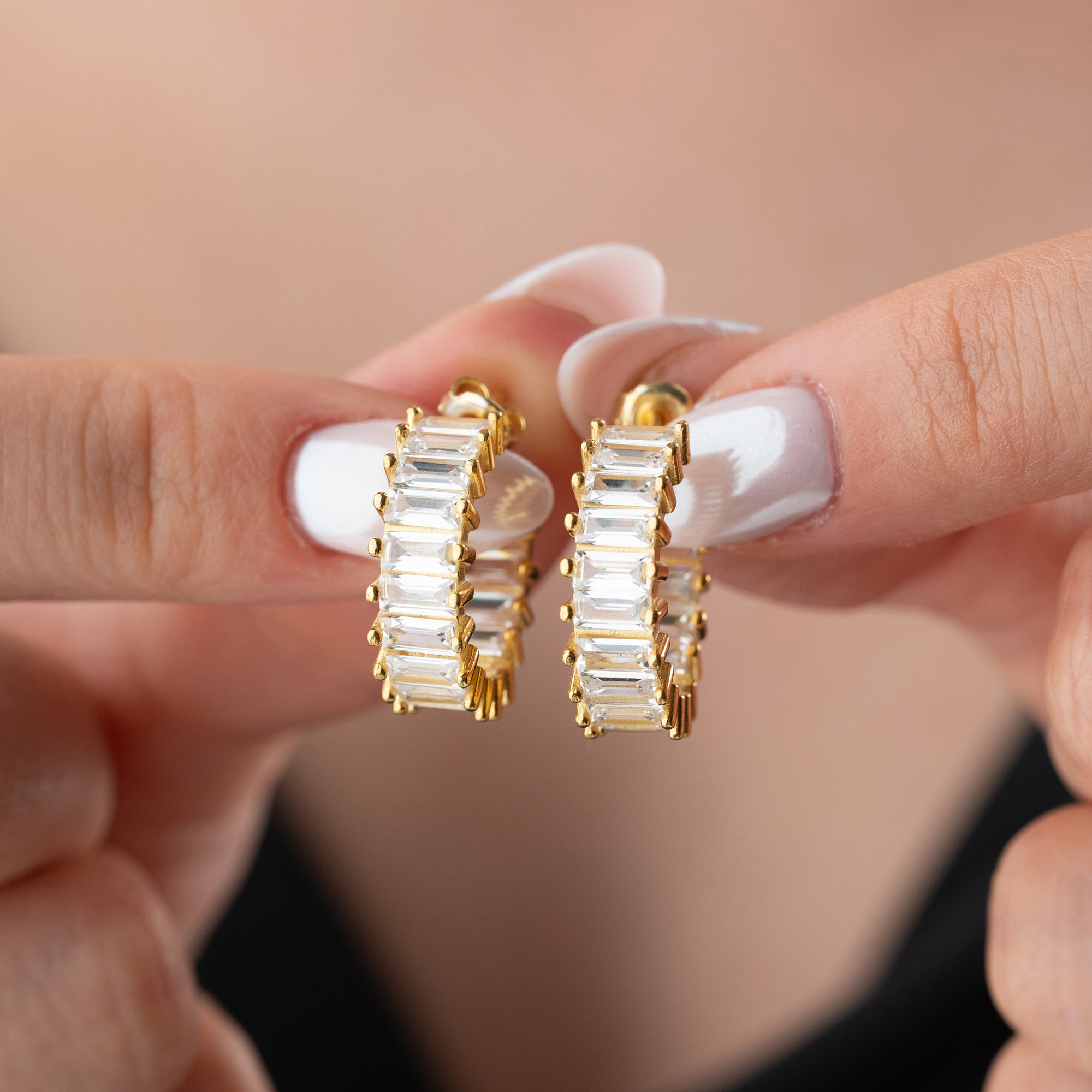 BAGUETTE LERI ÖRHÄNGEN | 925 SILVER