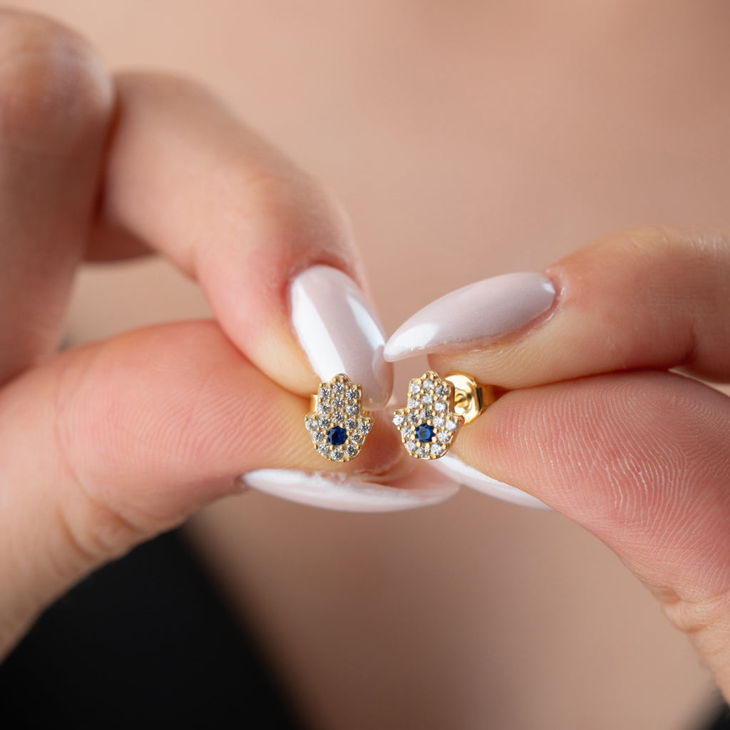 FATIMA'S HAND MINI ÖGONHÄNGNING | 925 SILVER